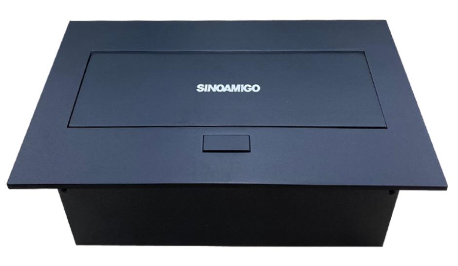 Hộp điện âm bàn sinoamigo STS-212GST-2B màu đen 