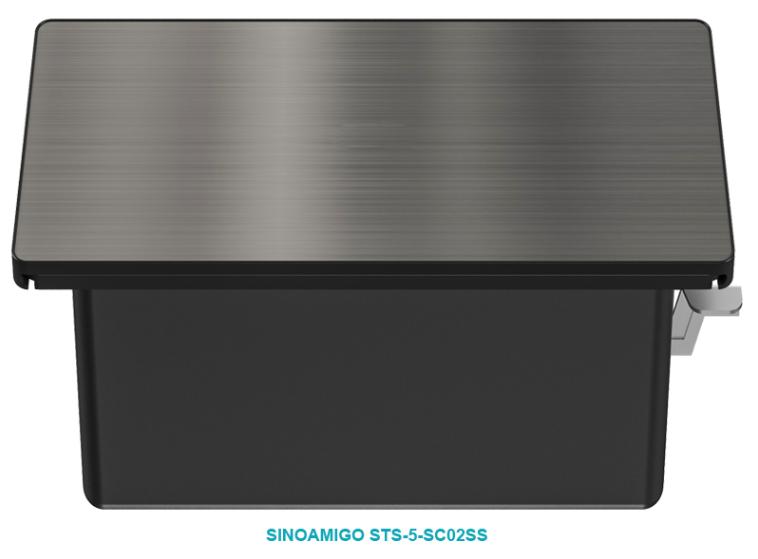 Hộp ổ điện âm bàn nắp trượt cao cấp sinoamigo STS-5-SC02SS