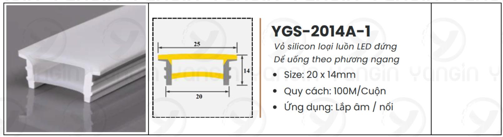 LED silicon âm 1 khe 20x14 YGS-2014A-1