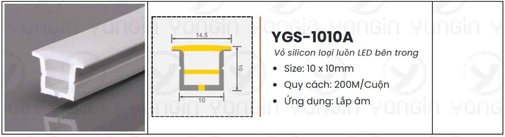LED silicon âm 10x10 YGS-1010A