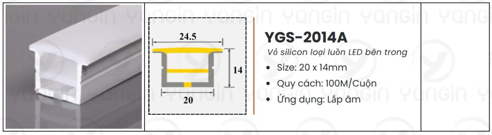 LED silicon âm 20x14 YGS-2014A