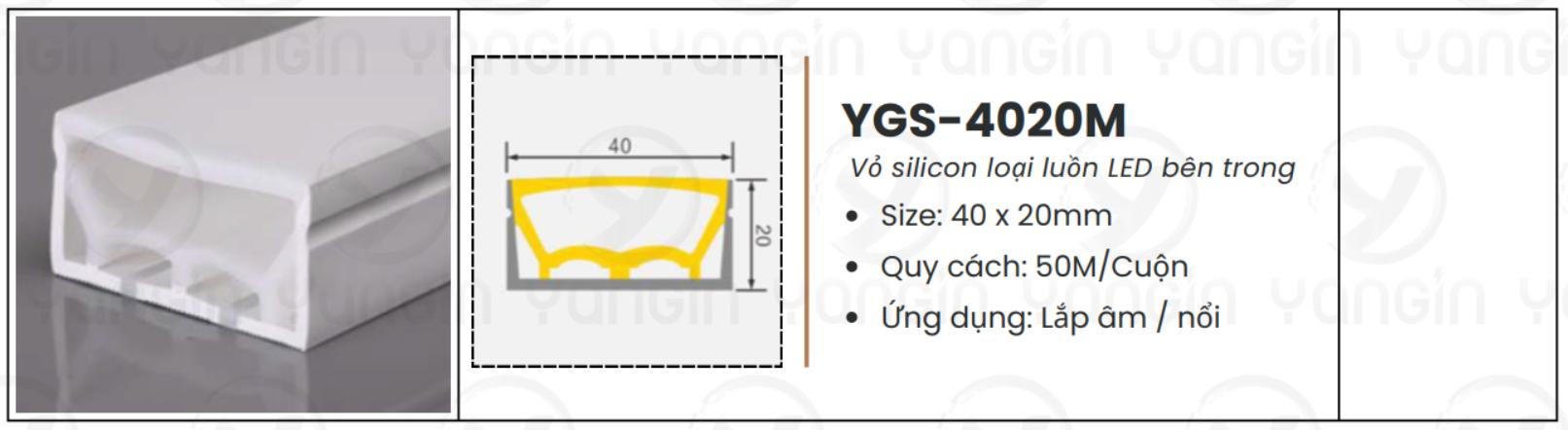 LED silicon nổi 40x20 YGS-4020M