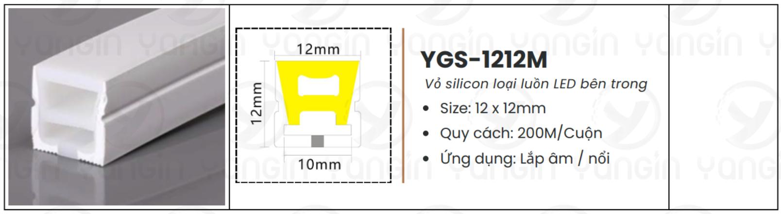 LED silicon nổi 12x12 YGS-1212M
