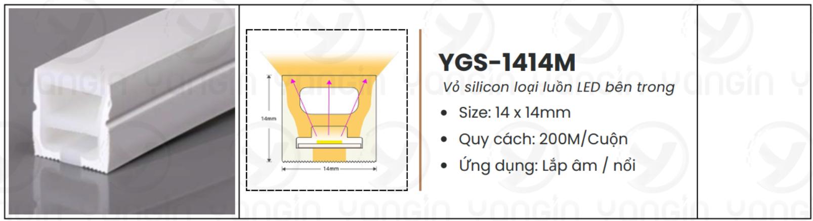 LED silicon nổi 14x14 YGS-1414M