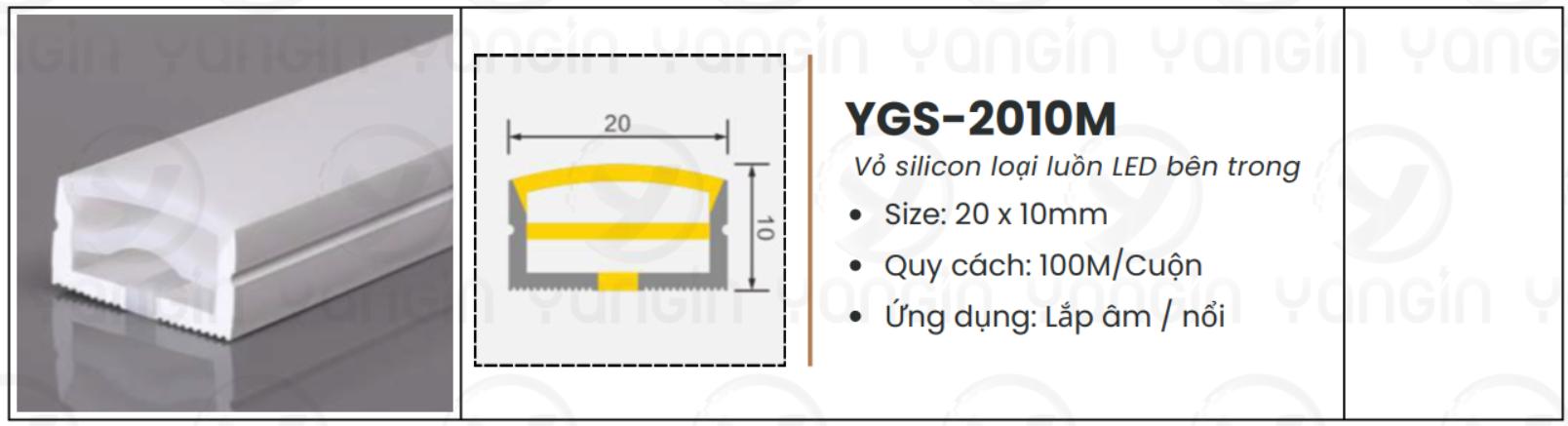 LED silicon nổi 20x10 YGS-2010M
