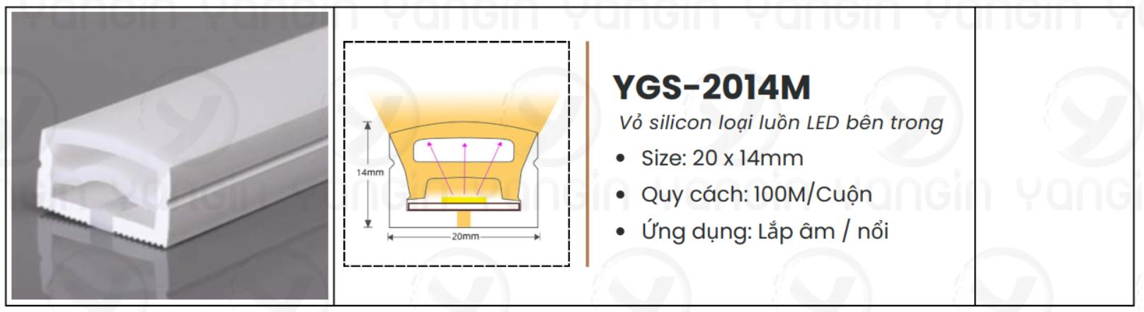 LED silicon nổi 20x14 YGS-2014M