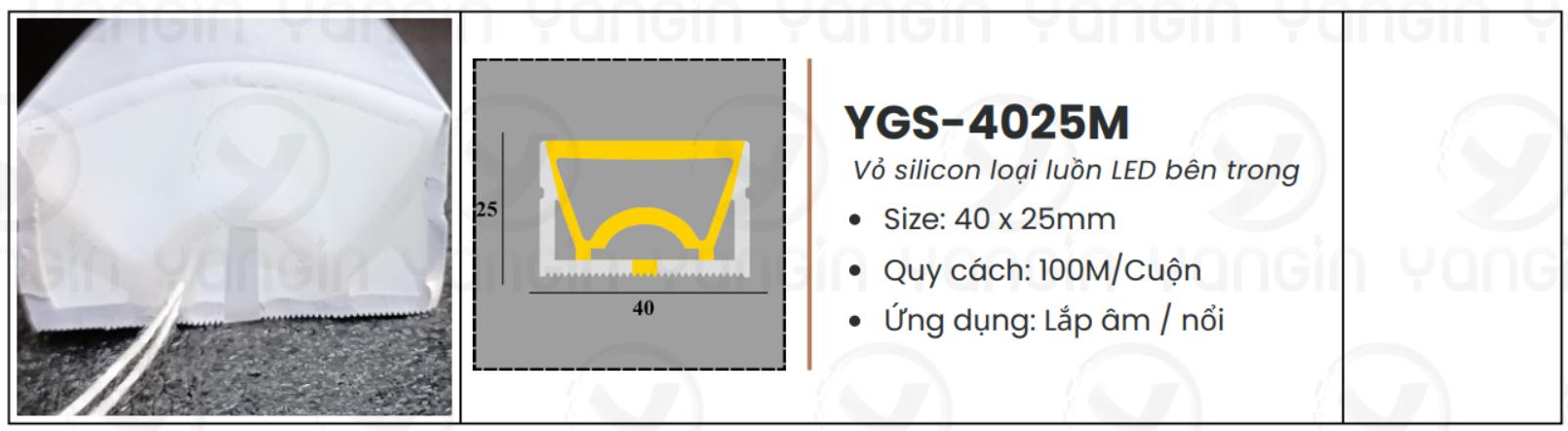 LED silicon nổi 40x25 YGS-4025M