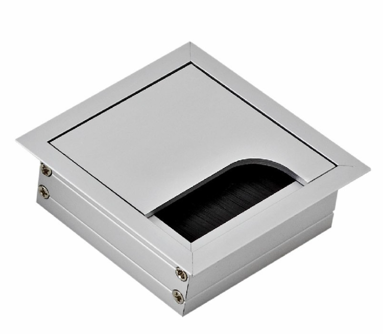 Nắp luồn dây điện mặt bàn vuông 80x80