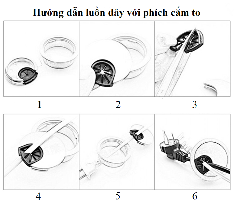 Nắp luồn dây điện tròn hợp kim mạ crom