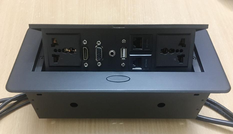 Ổ cắm điện âm bàn sinoamigo STS-201XB màu đen