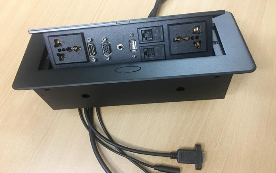 Ổ cắm điện âm bàn sinoamigo STS-201XB màu đen