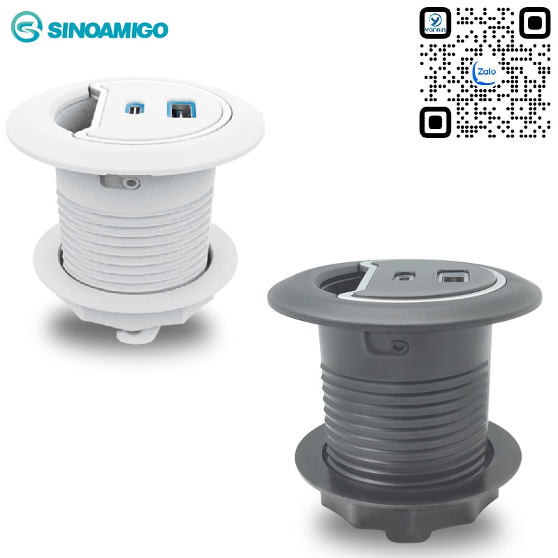Ổ cắm USB sạc âm bàn Sinoamigo STC-1W/C20