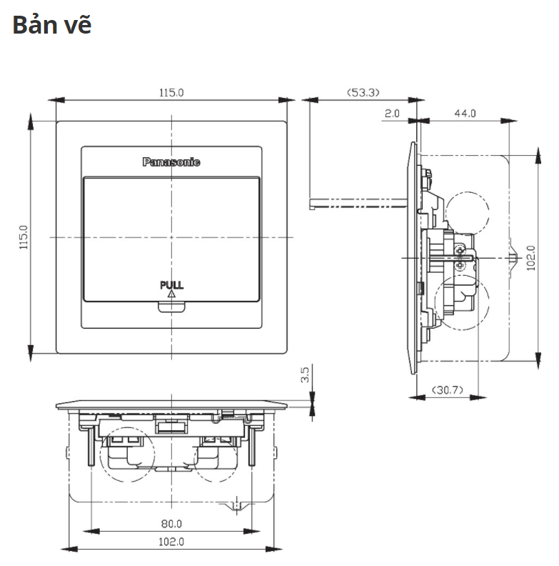 Ổ cắm âm sàn Panasonic DUFS1200LTH‑1