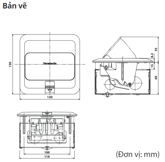 Ổ cắm âm sàn Panasonic DU5900VT