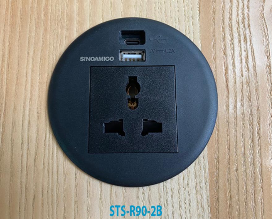 Ổ Điện âm bàn sinoamigo STS-R90B-2 màu đen