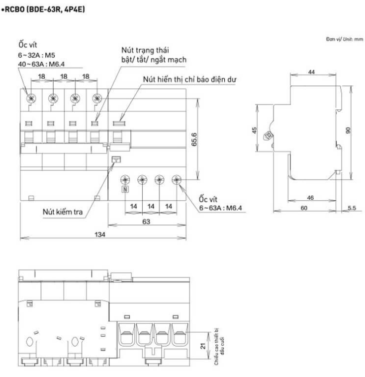  RCBO 4P 30mA 6kA Panasonic