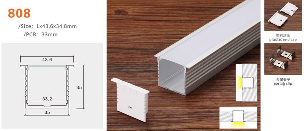Thanh nhôm định hình led YG-808