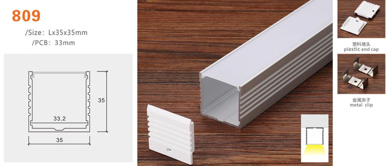 Thanh nhôm định hình led YG-809