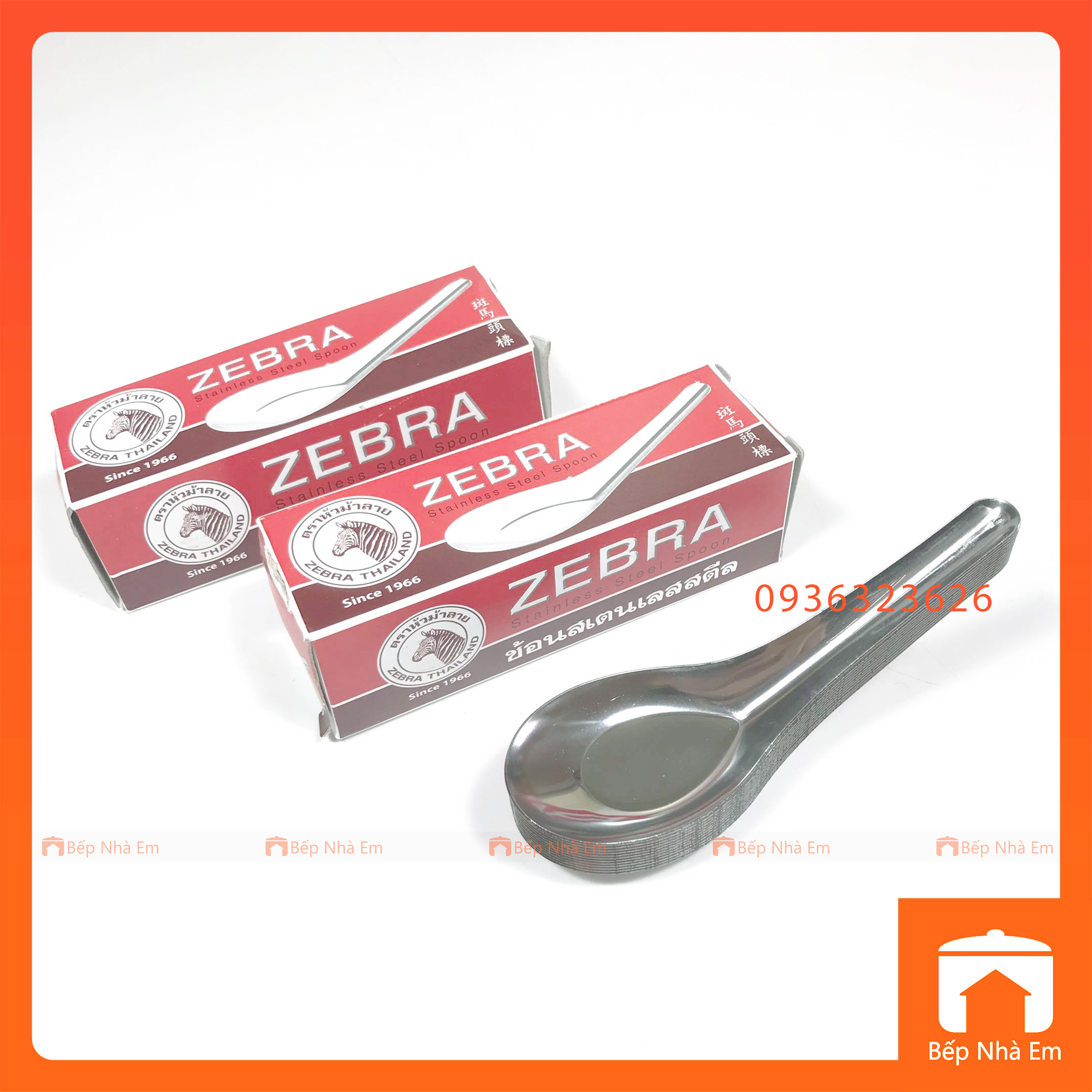 Hộp 12 Muỗng Inox Cao Cấp Zebra - Hàng Nhập Khẩu Thái Lan