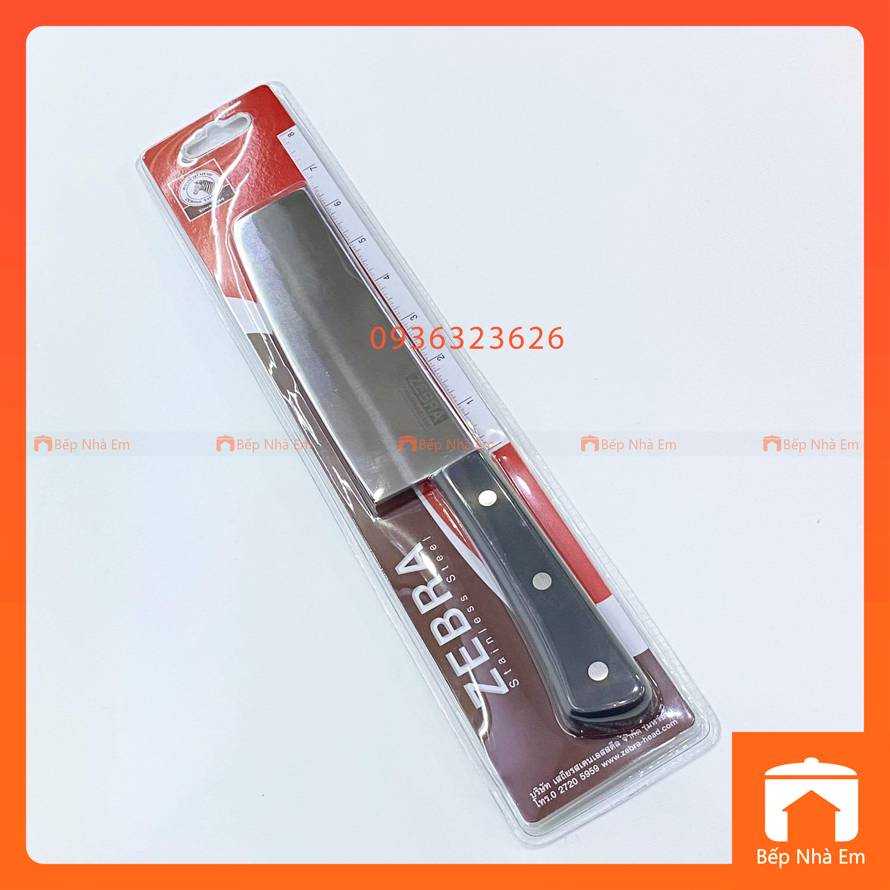 Bộ Dao Zebra Cán Nhựa Chef Knife ( Inox 304) - Hàng Nhập Khẩu Thái Lan