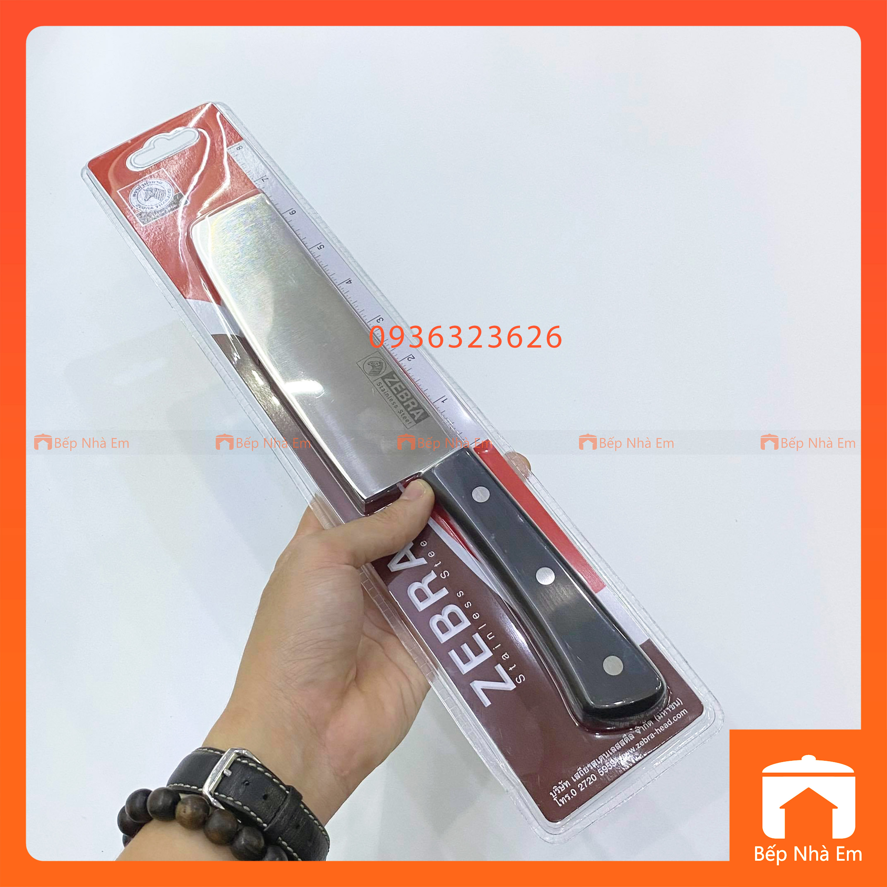 Bộ Dao Zebra Cán Nhựa Chef Knife ( Inox 304) - Hàng Nhập Khẩu Thái Lan
