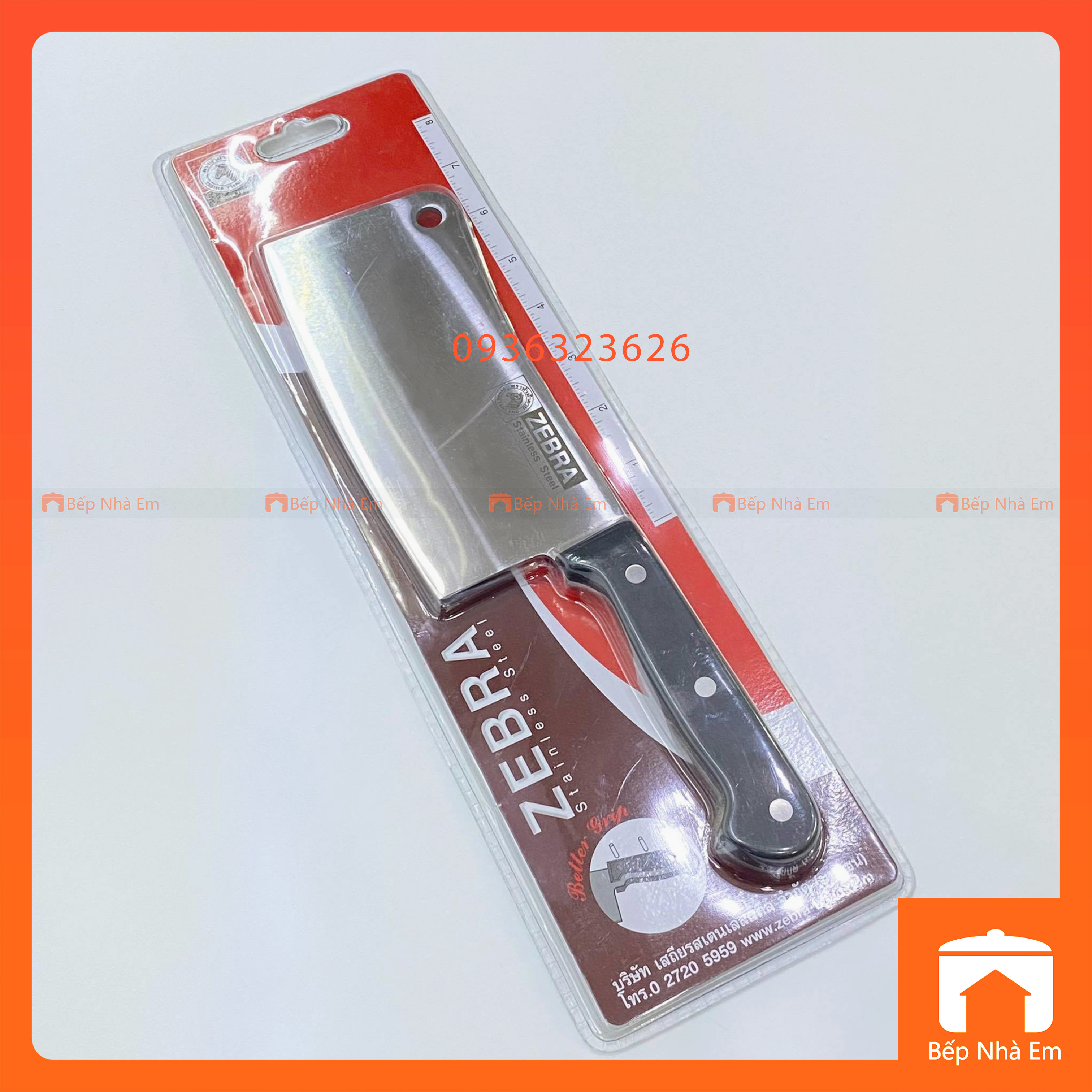 Bộ Dao Zebra Cán Nhựa Chef Knife ( Inox 304) - Hàng Nhập Khẩu Thái Lan