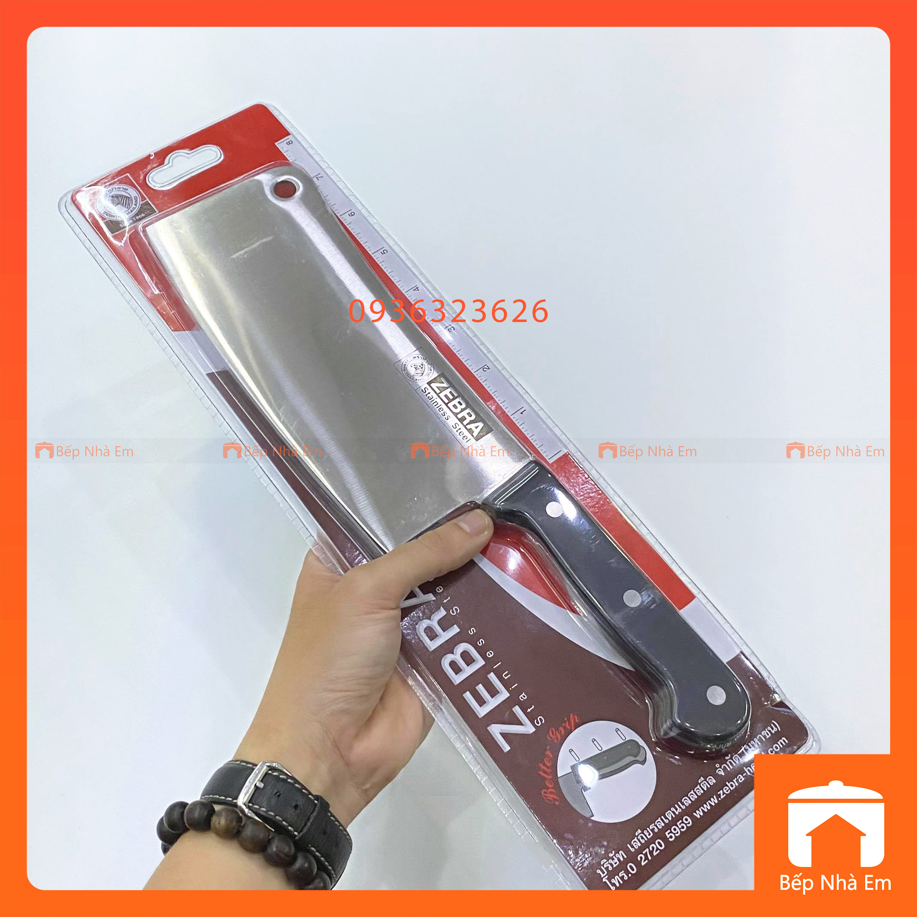 Bộ Dao Zebra Cán Nhựa Chef Knife ( Inox 304) - Hàng Nhập Khẩu Thái Lan