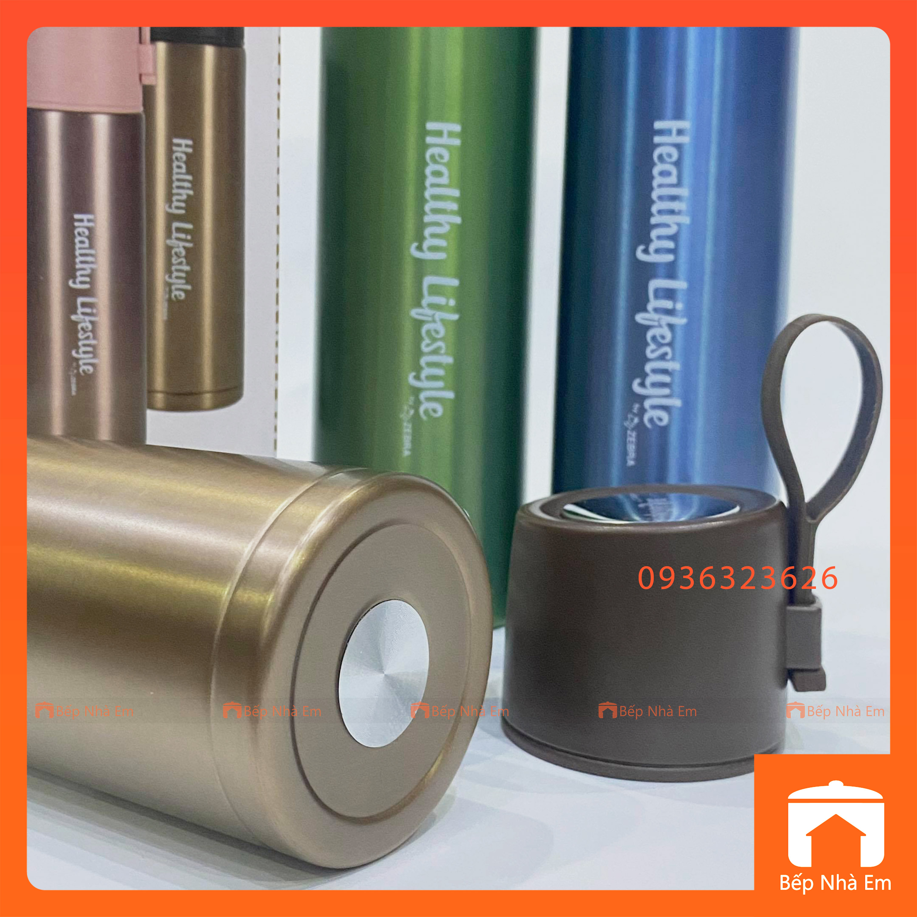 Bình Giữ Nhiệt ZEBRA Healthy Lifestyle 0.45L ( Inox 304) - 112669 - Hàng Nhập Khẩu Thái Lan