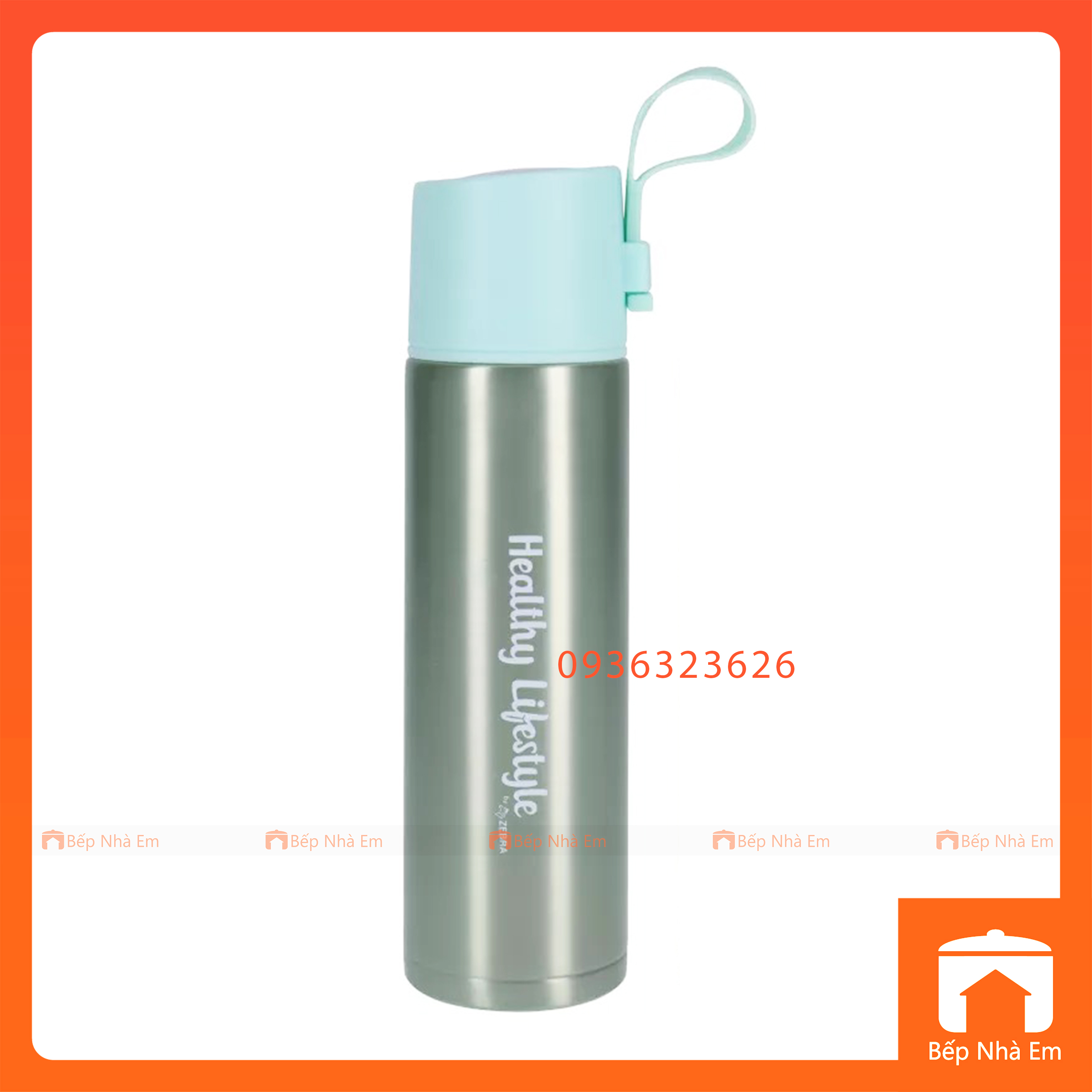 Bình Giữ Nhiệt ZEBRA Healthy Lifestyle 0.45L ( Inox 304) - 112669 - Hàng Nhập Khẩu Thái Lan
