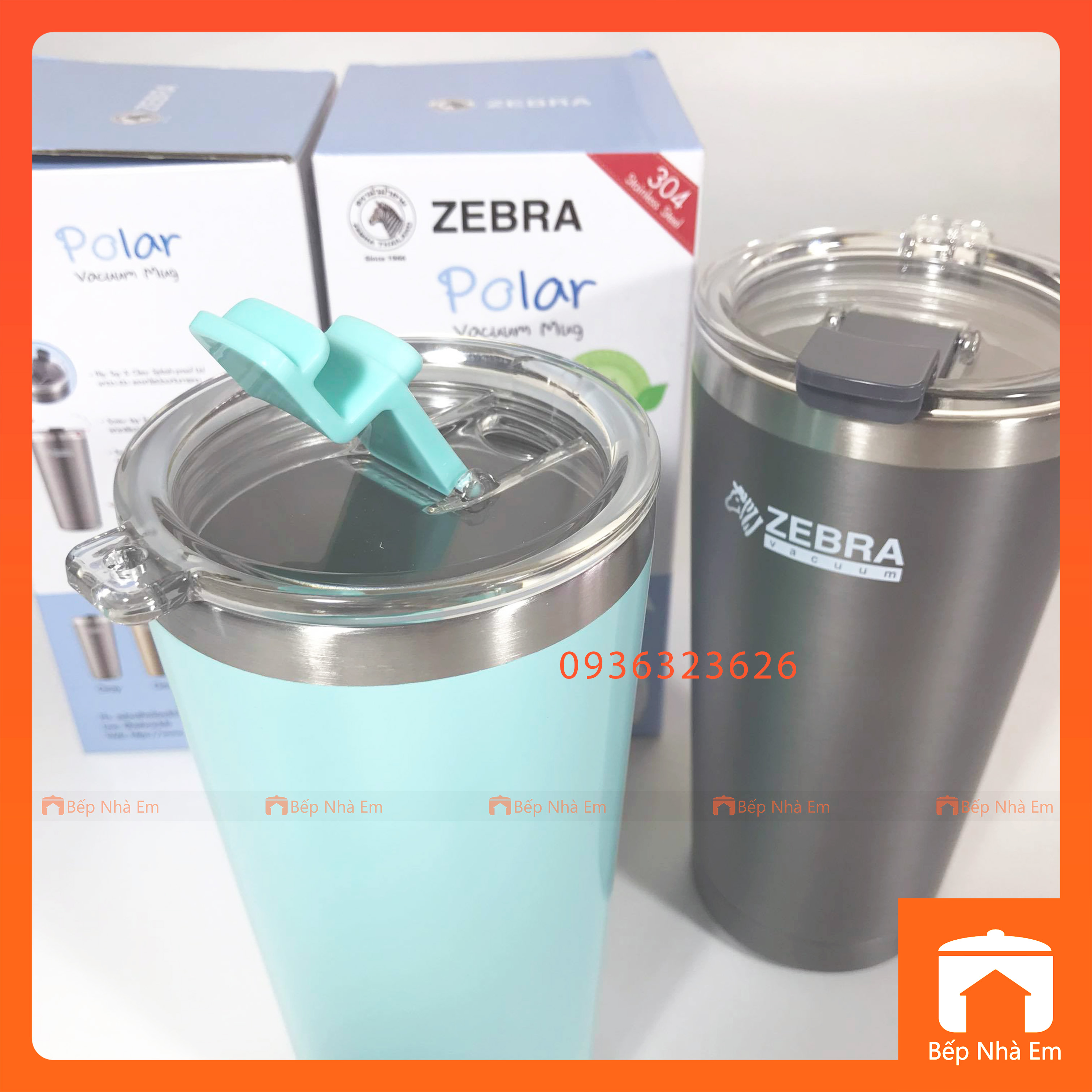 Ly Giữ Nhiệt ZEBRA Polar 0.58L Có Túi Xách  Vải - 112701 - Hàng Nhập Khẩu Thái Lan