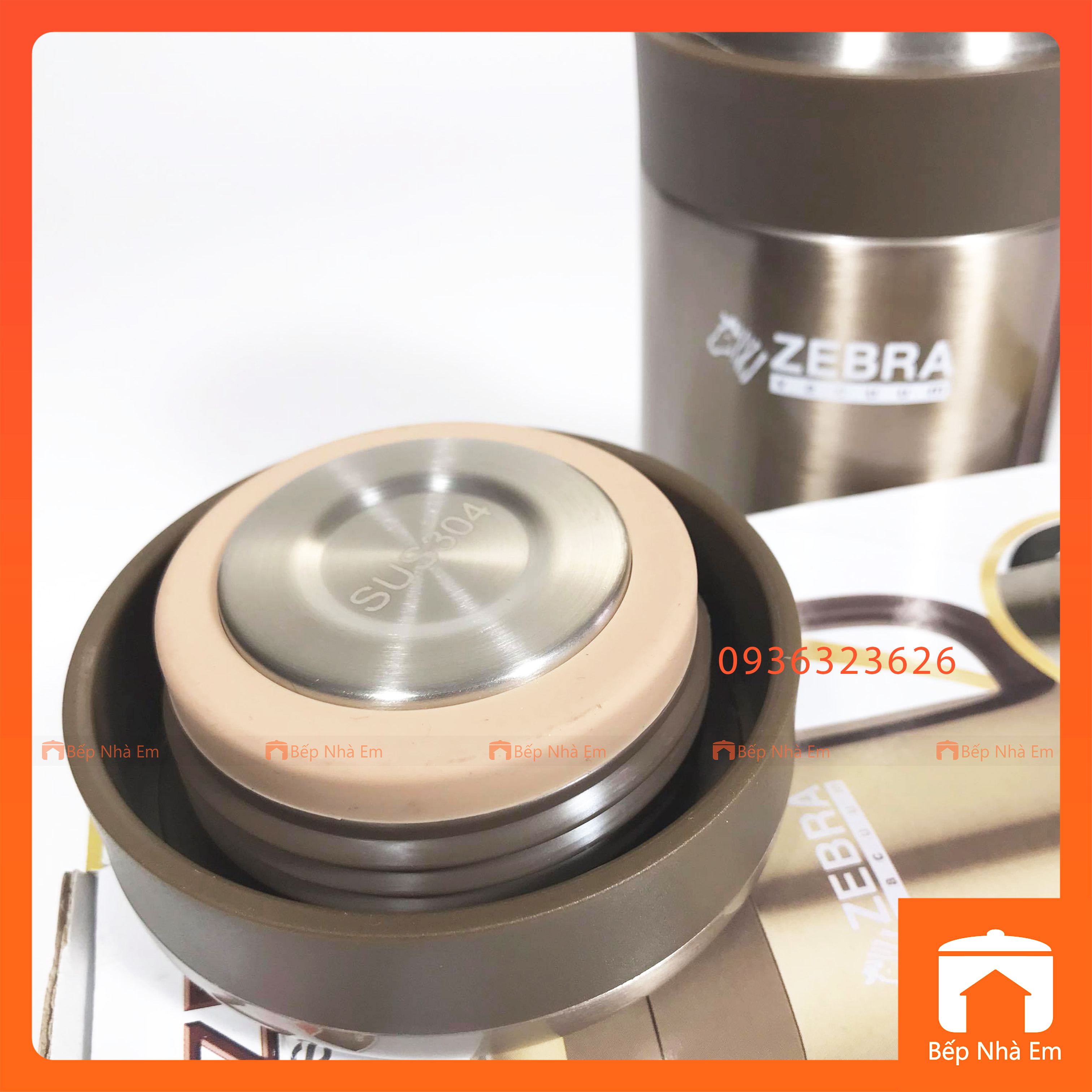 Ca Giữ Nhiệt ZEBRA Picnic 0.45L (Inox 304) - 112907 - Hàng Nhập Khẩu Thái Lan