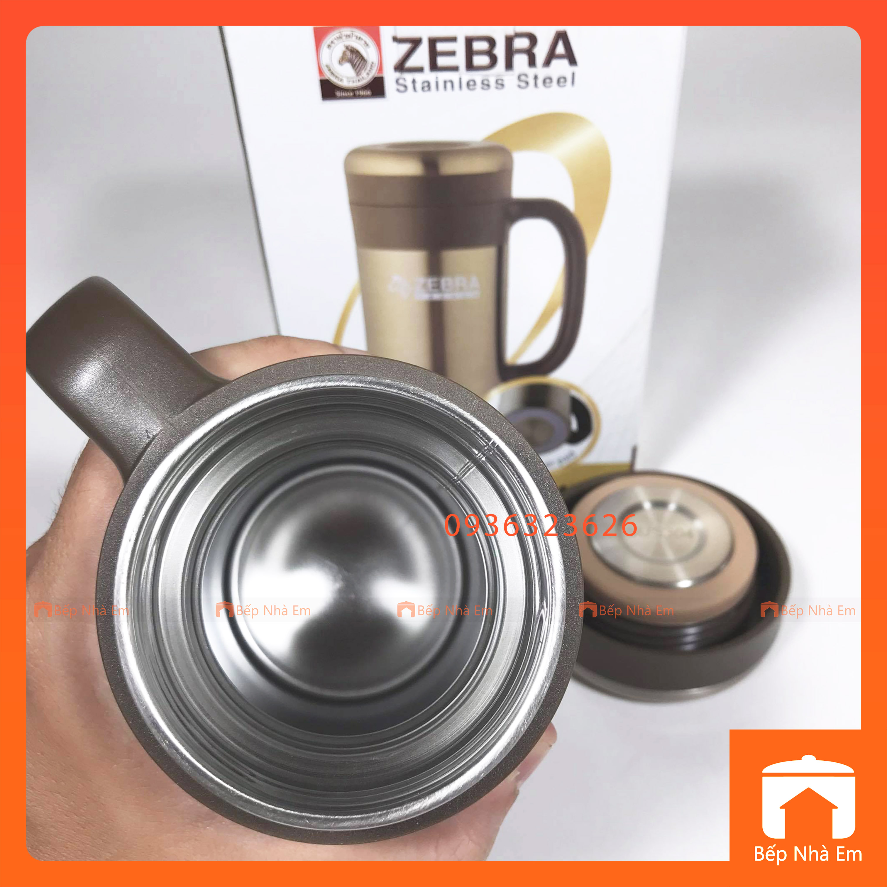 Ca Giữ Nhiệt ZEBRA Picnic 0.45L (Inox 304) - 112907 - Hàng Nhập Khẩu Thái Lan