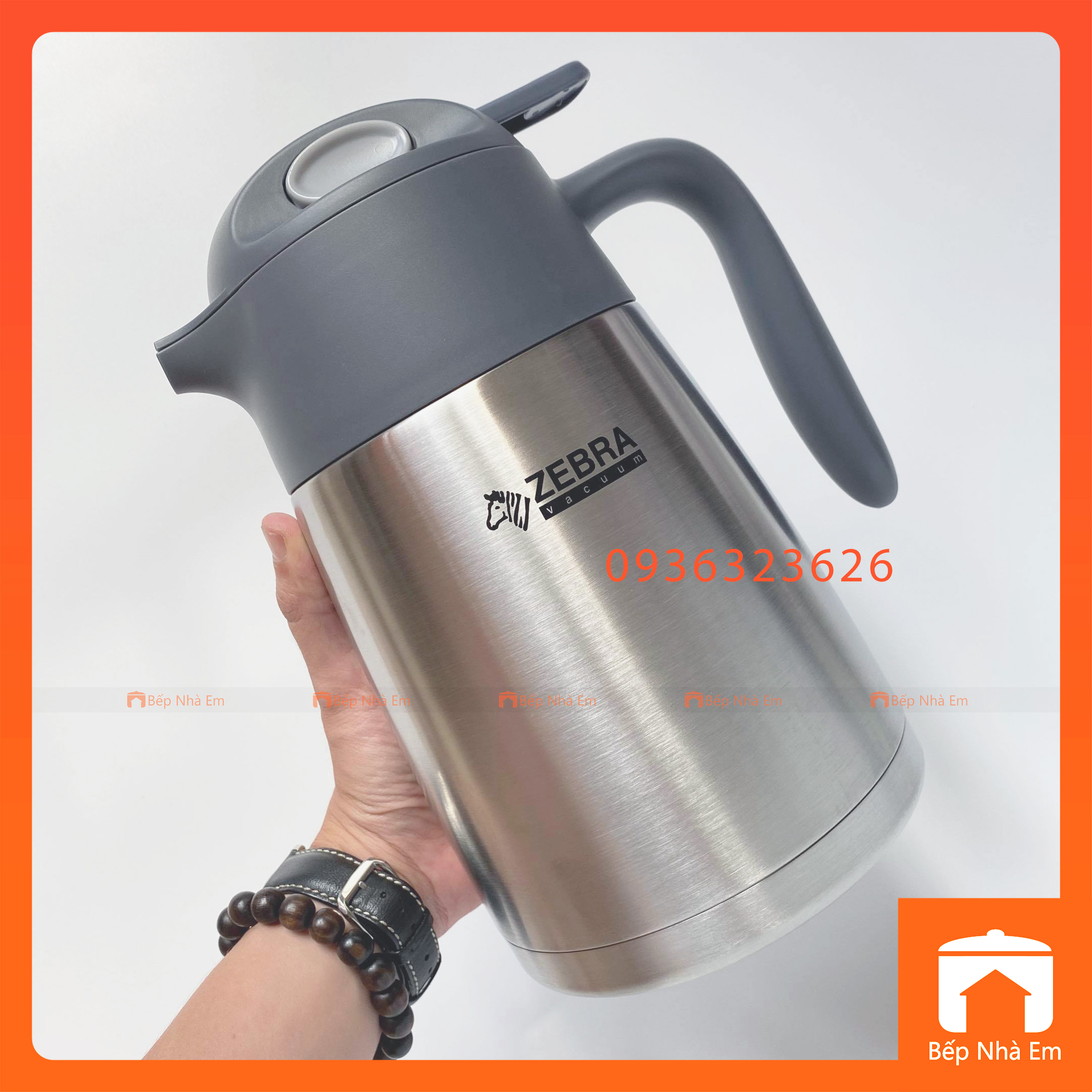 Bình Giữ Nhiệt ZEBRA Smart III Nắp Mở Thông Minh 1.5L - 2.0L - Hàng Nhập Khẩu Thái Lan