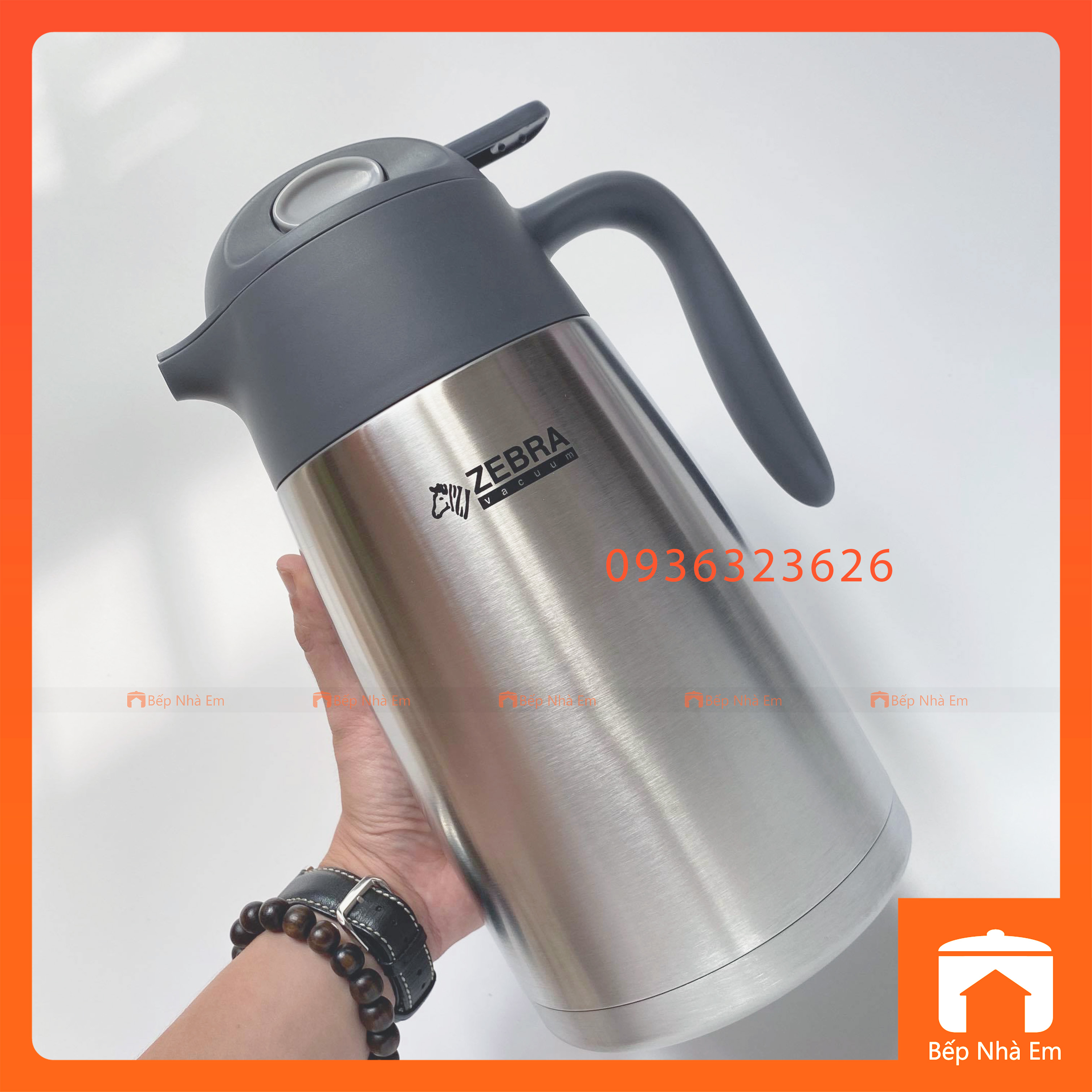 Bình Giữ Nhiệt ZEBRA Smart III Nắp Mở Thông Minh 1.5L - 2.0L - Hàng Nhập Khẩu Thái Lan
