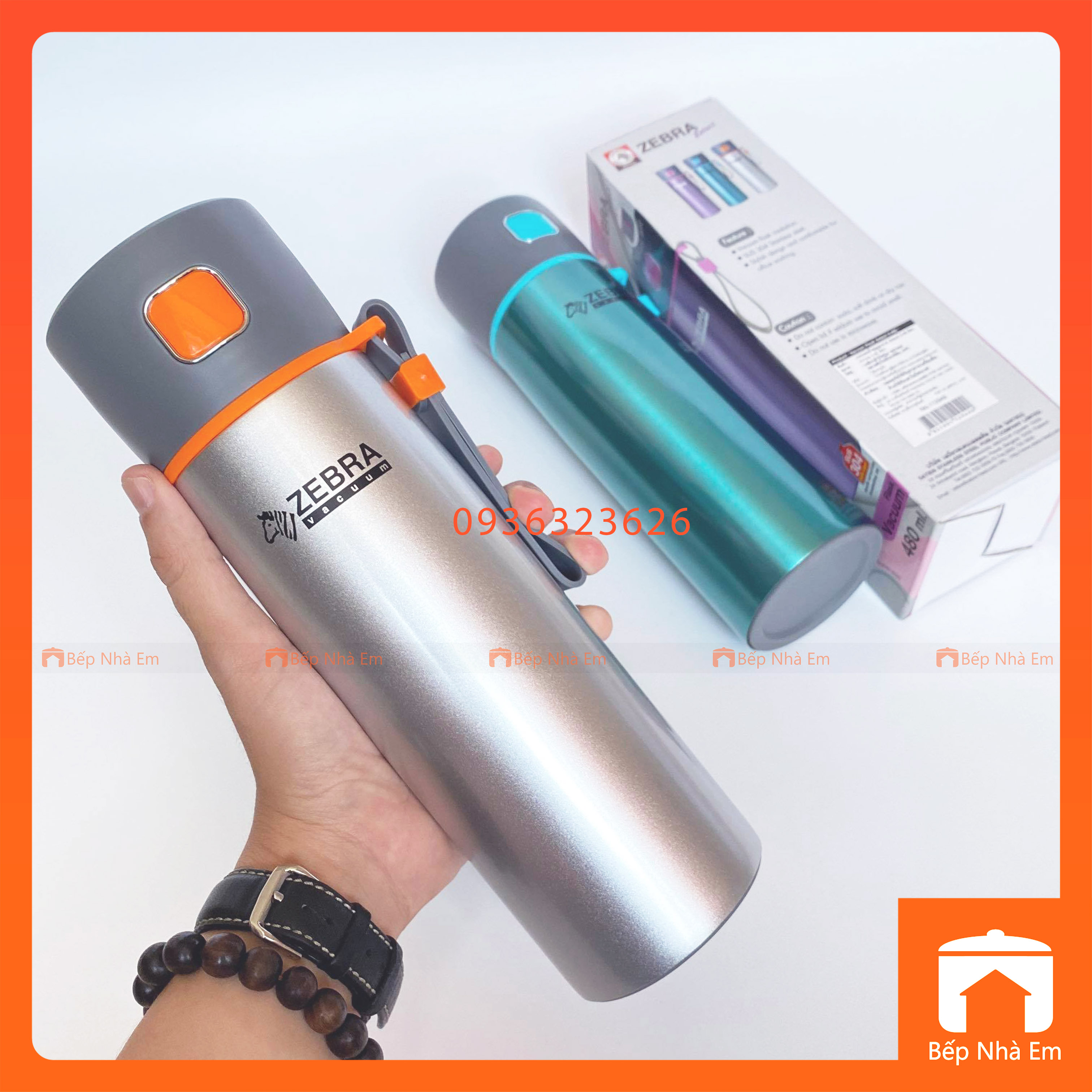 Bình Giữ Nhiệt ZEBRA Zelect Flask 0.48L (Inox 304) - 112949 - Hàng Nhập Khẩu Thái Lan