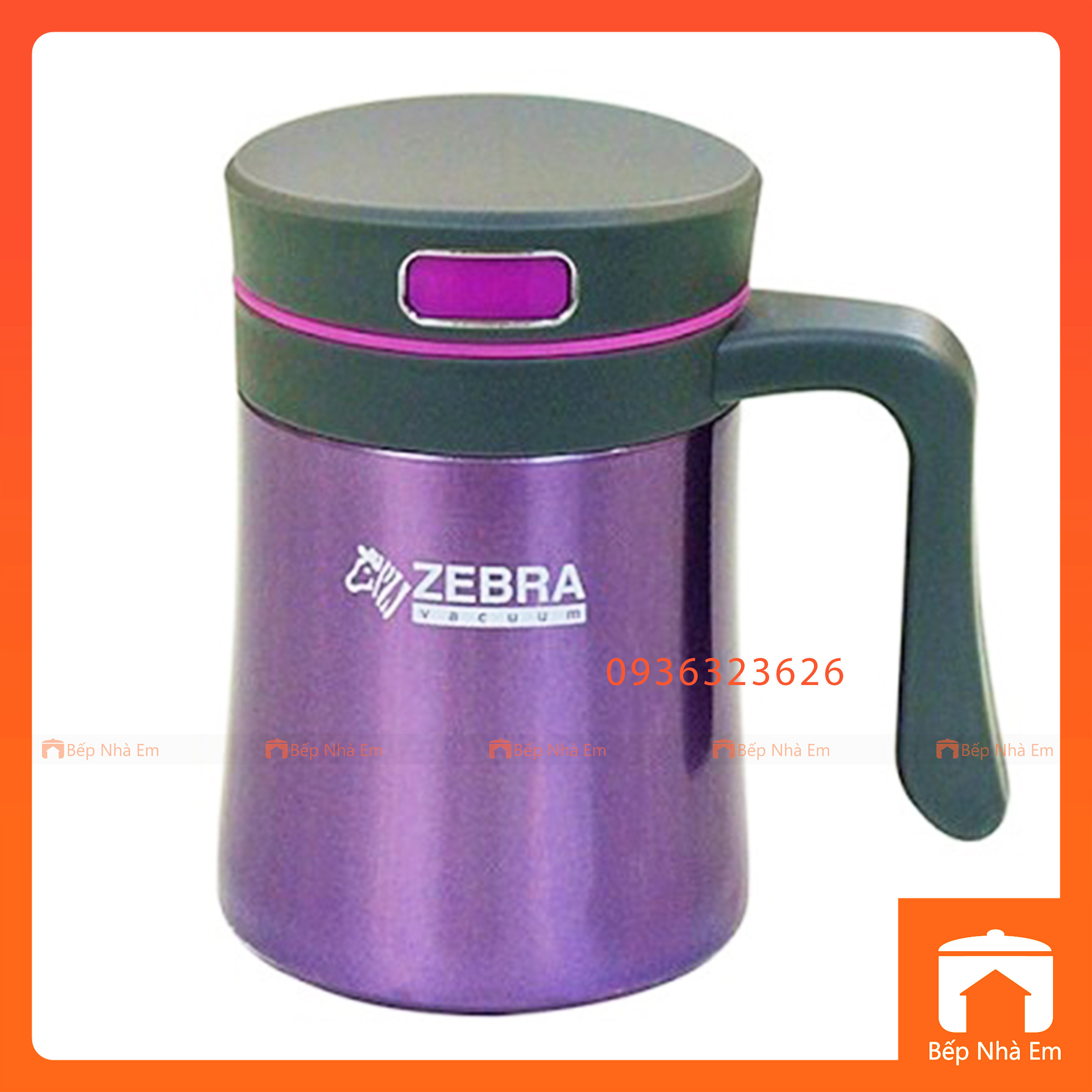 Ca Giữ Nhiệt ZEBRA Zelect Amethyst 0.4L (Inox 304) - 112997 - Hàng Nhập Khẩu Thái Lan