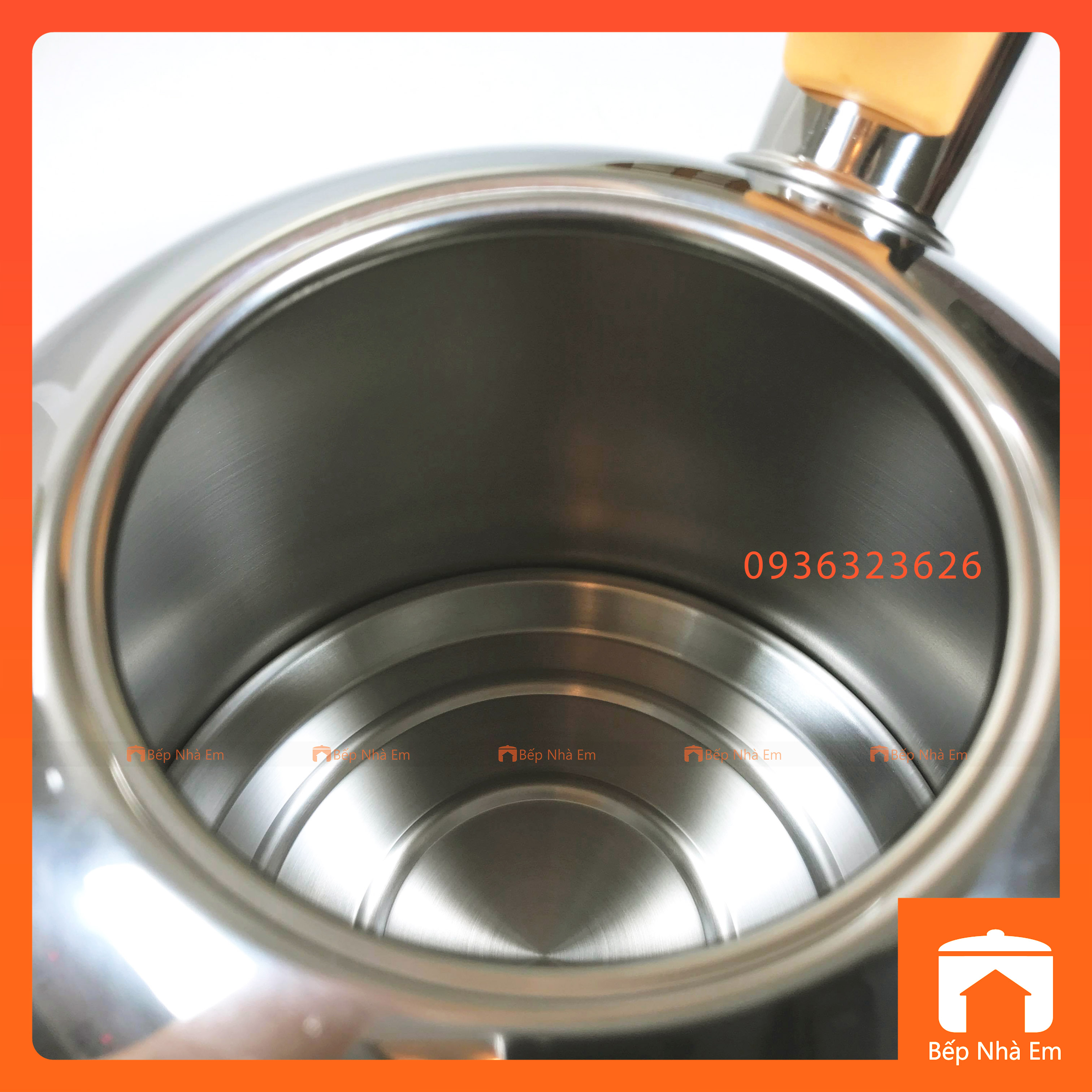 Ấm Đun Nước ZEBRA IMAGE II ( Cam - Đỏ ) 3.5L - 4.9L (Inox 304) - Hàng Nhập Khẩu Thái Lan