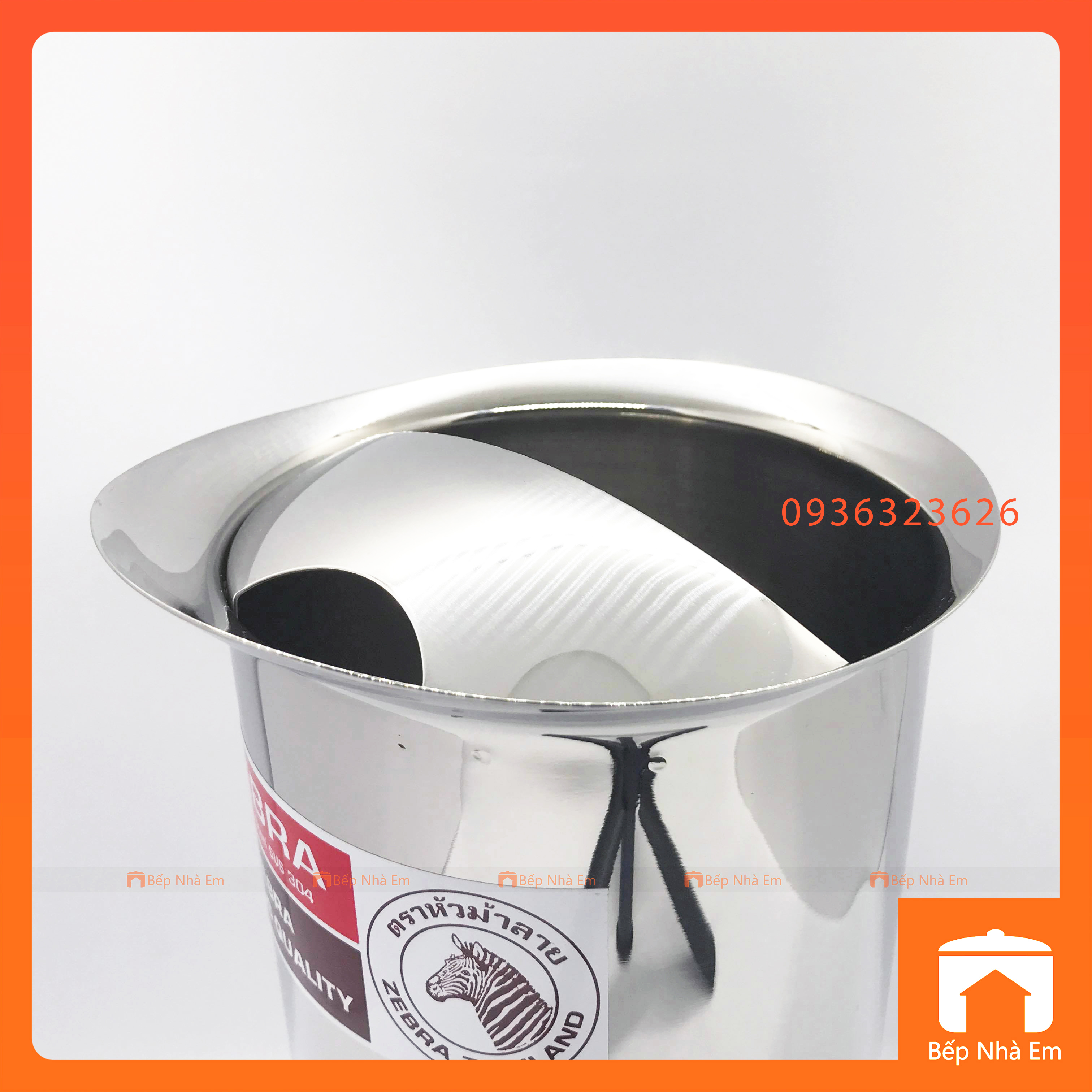 Ca Rót Nước Inox 304 ZEBRA Không Nắp 1.9L Cao Cấp - 115011 - Hàng Nhập Khẩu Thái Lan