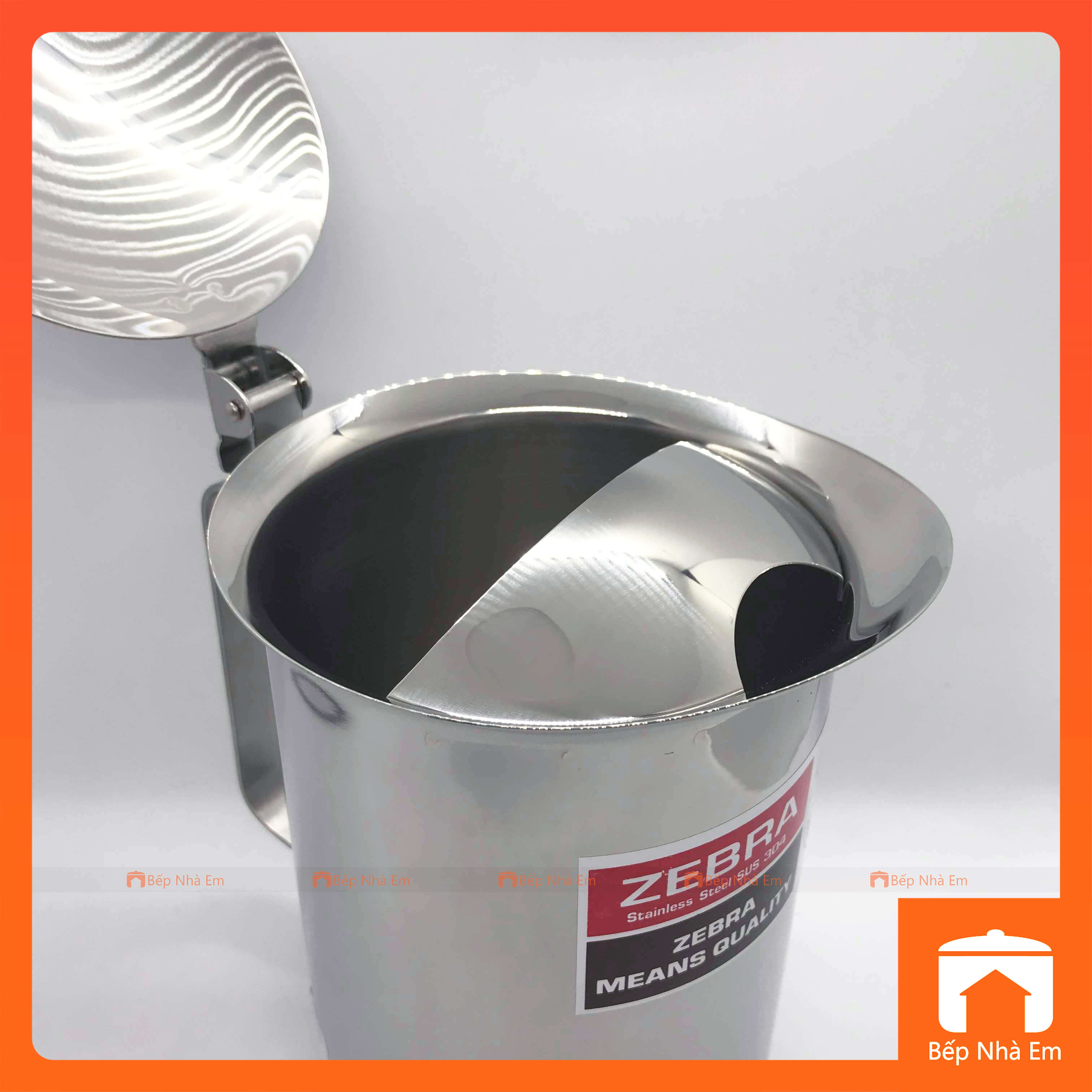 Ca Rót Nước Inox 304 ZEBRA Có Nắp 1.5L và 1.9L Cao Cấp  - 115014_115012 - Hàng Nhập Khẩu Thái Lan