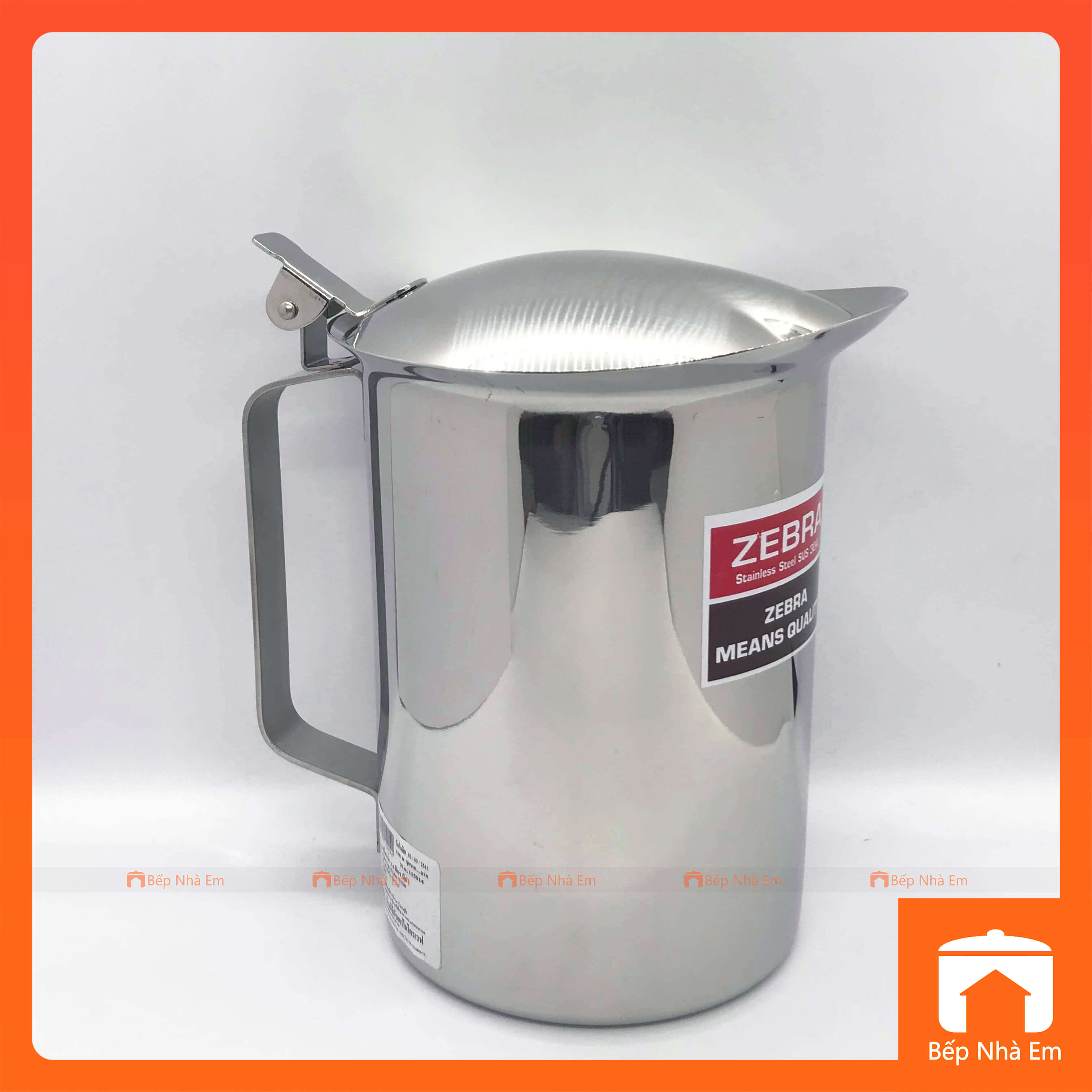 Ca Rót Nước Inox 304 ZEBRA Có Nắp 1.5L và 1.9L Cao Cấp  - 115014_115012 - Hàng Nhập Khẩu Thái Lan