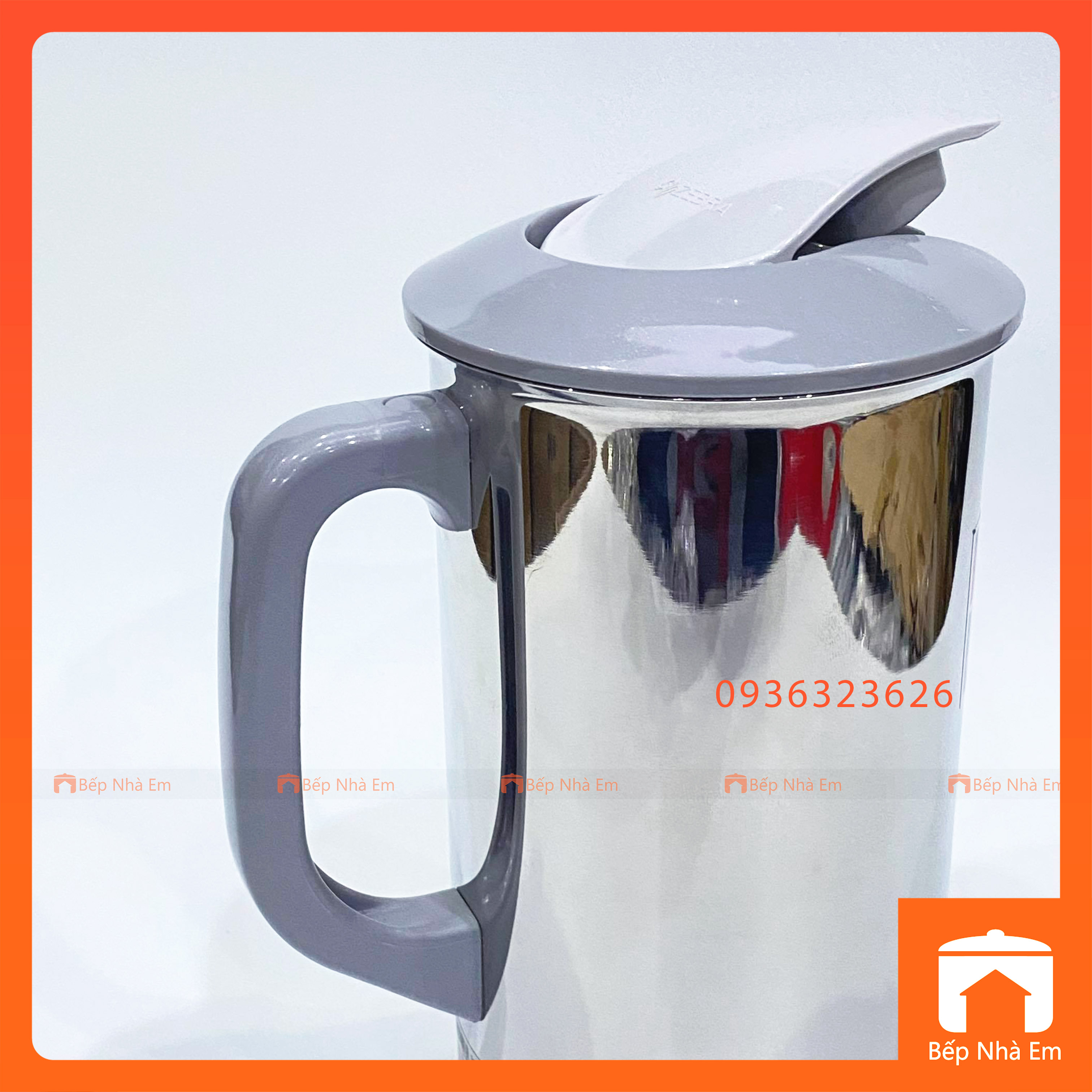 Ca Rót Nước Inox 304 ZEBRA Nắp Nhựa An Toàn 1.9L Cao Cấp - 115028 - Hàng Nhập Khẩu Thái Lan