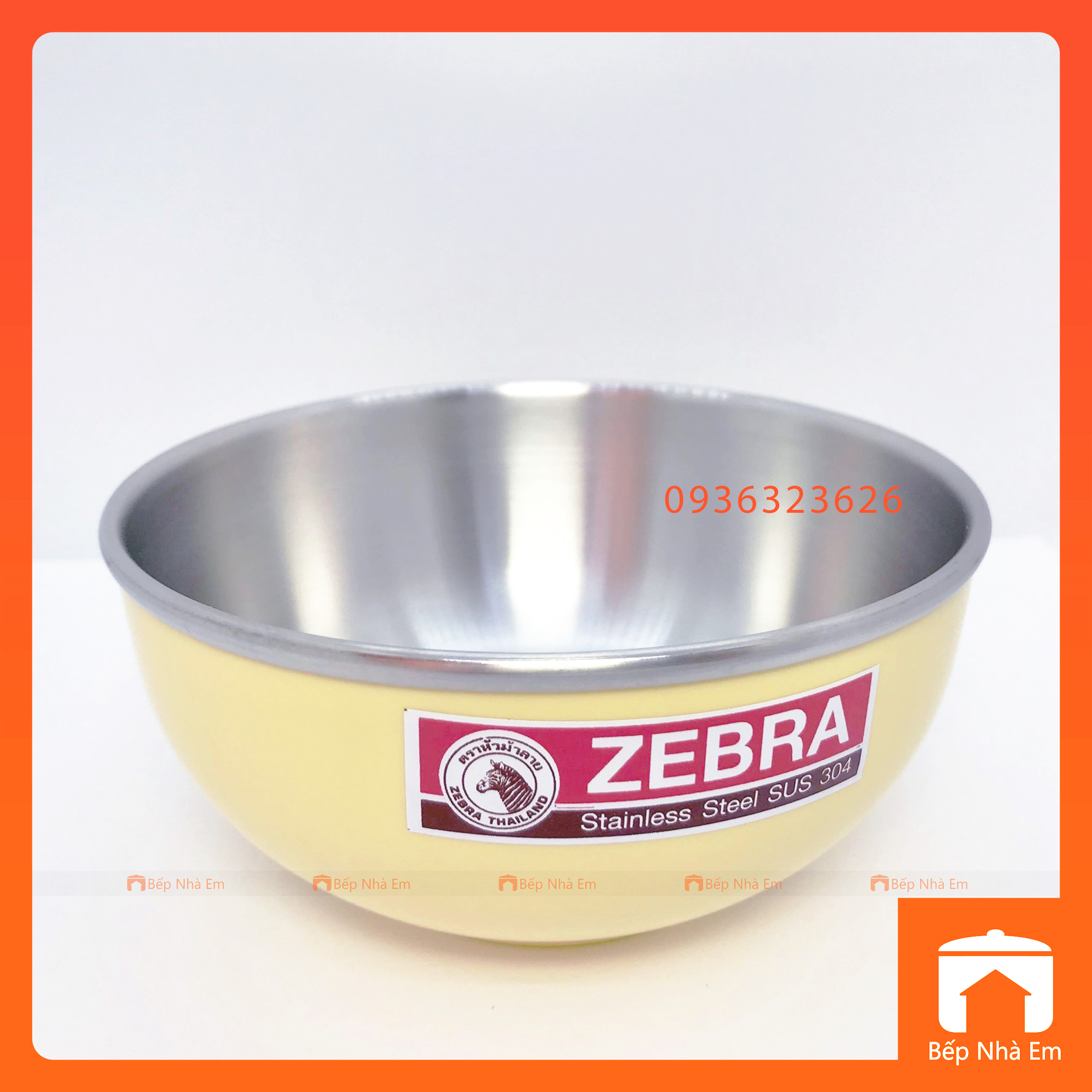 Chén Trẻ Em ZEBRA Kiddy 2 Lớp Cách Nhiệt Inox 304 - Hàng Nhâp Khẩu Thái Lan