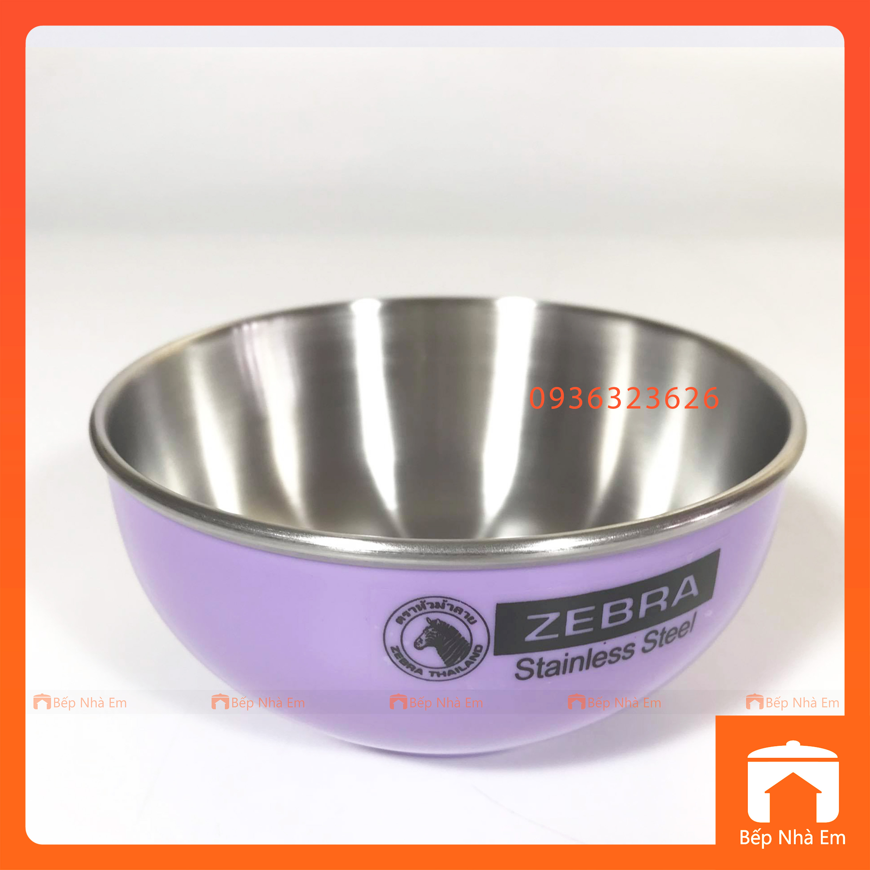 Chén Trẻ Em ZEBRA Kiddy 2 Lớp Cách Nhiệt Inox 304 - Hàng Nhâp Khẩu Thái Lan