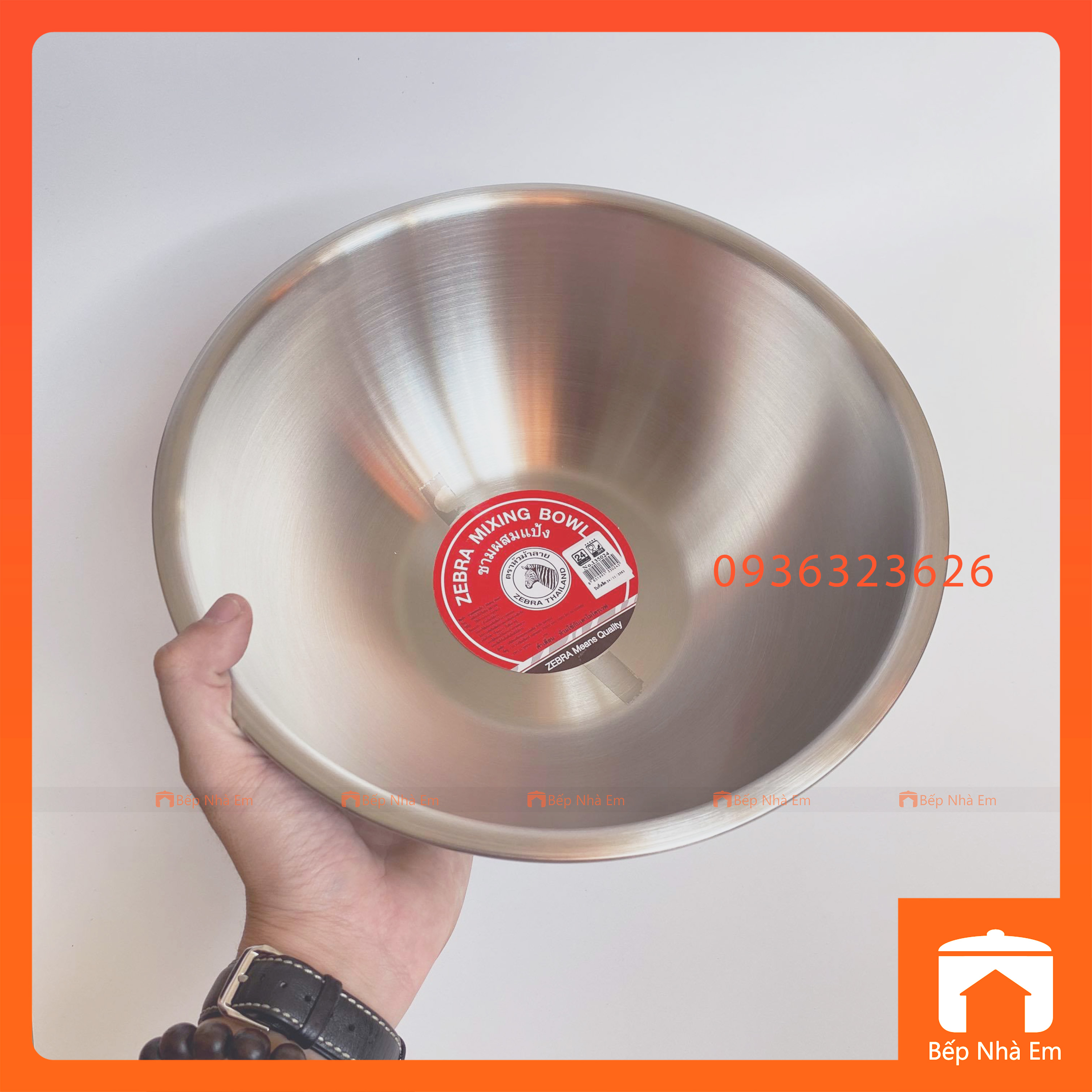 Thau Trộn Inox 304 ZEBRA Cao Cấp Nhiều Size - Hàng Nhập Khẩu Thái Lan