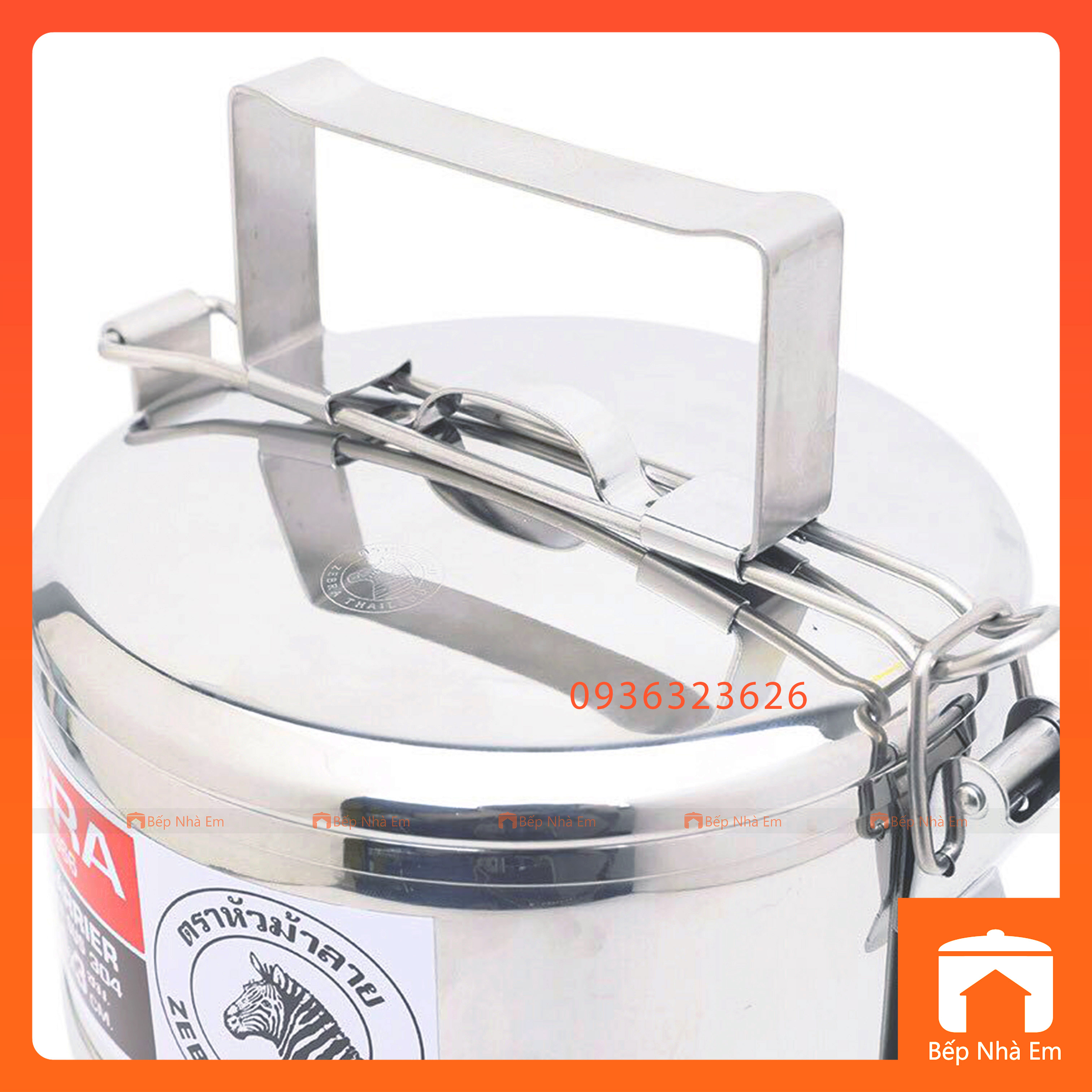 Camen Inox 304 ZEBRA 12cm x 3 Ngăn Tiện Dụng 150123- Hàng Nhập Khẩu Thái Lan