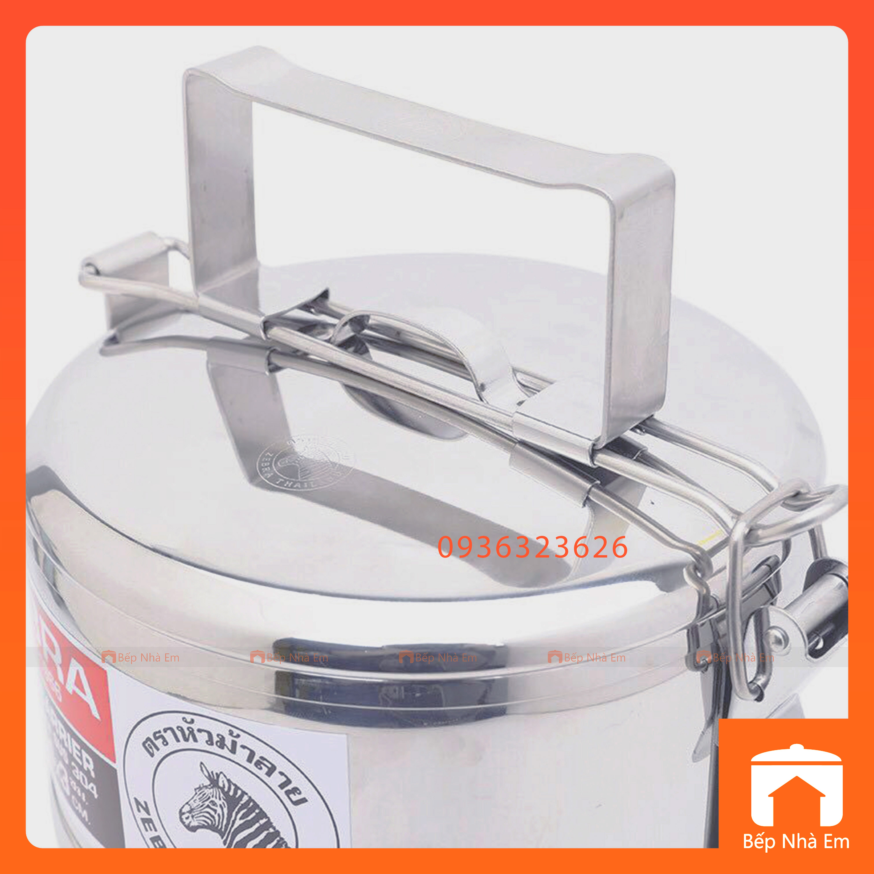 Camen Inox 304 ZEBRA14cm x 3 Ngăn Tiện Dụng 150151 - Hàng Nhập Khẩu Thái Lan