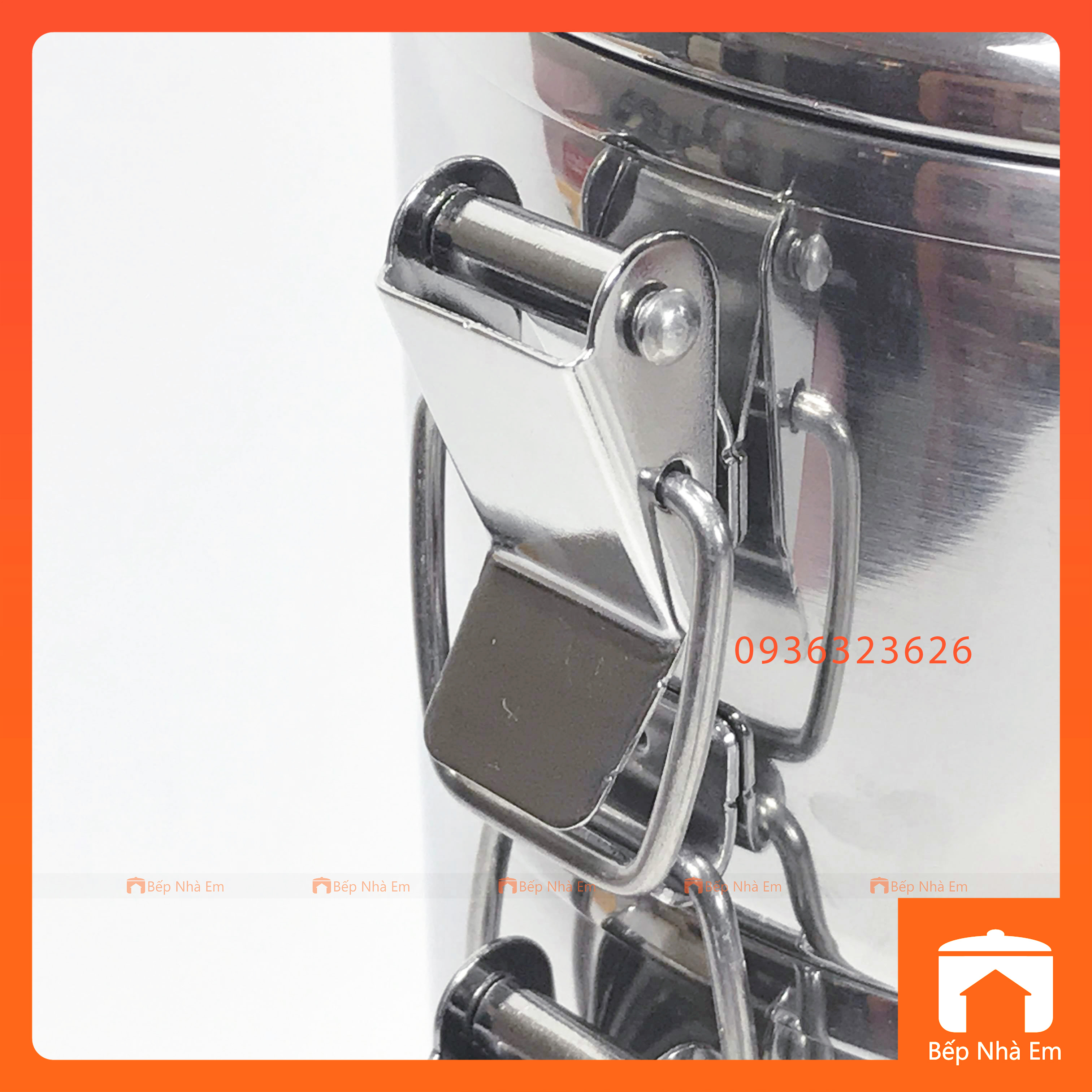 Camen Inox 304 ZEBRA 14cm x 3 Ngăn Khóa Rời Tiện Dụng  150273 - Hàng Nhập Khẩu Thái Lan