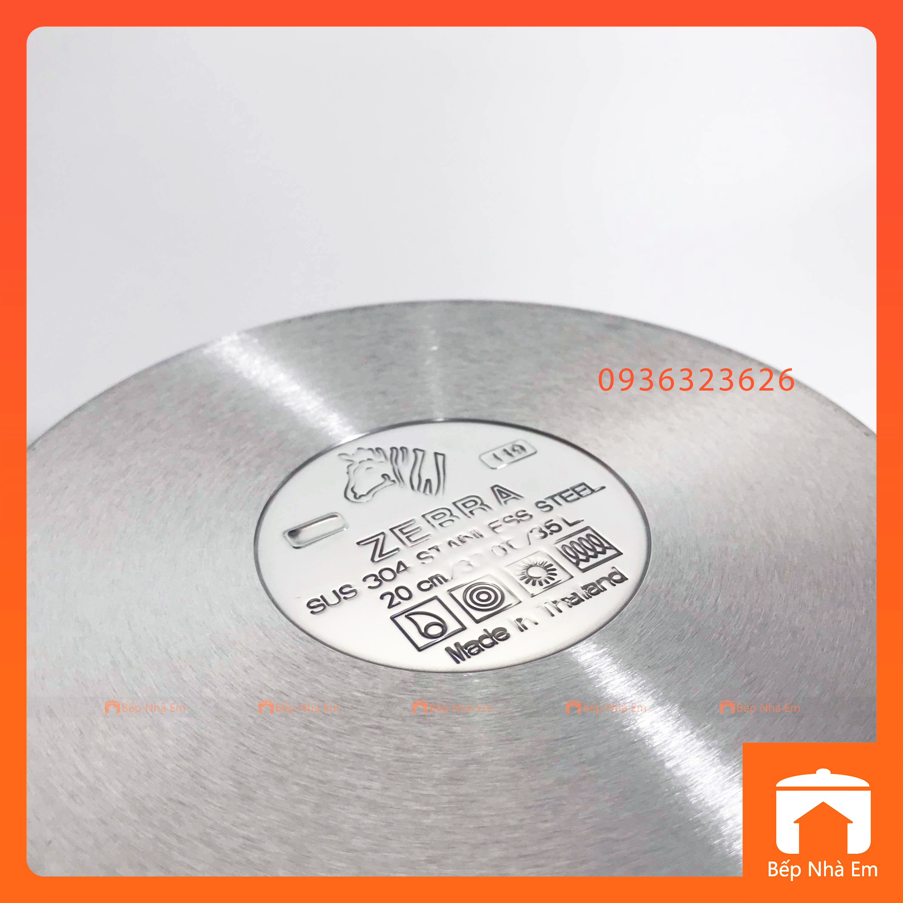 Nồi ZEBRA 3 Đáy Extreme Infinity 20cm 3.5L Nắp Kính (Inox 304) - 162296 - Hàng Nhập Khẩu Thái Lan