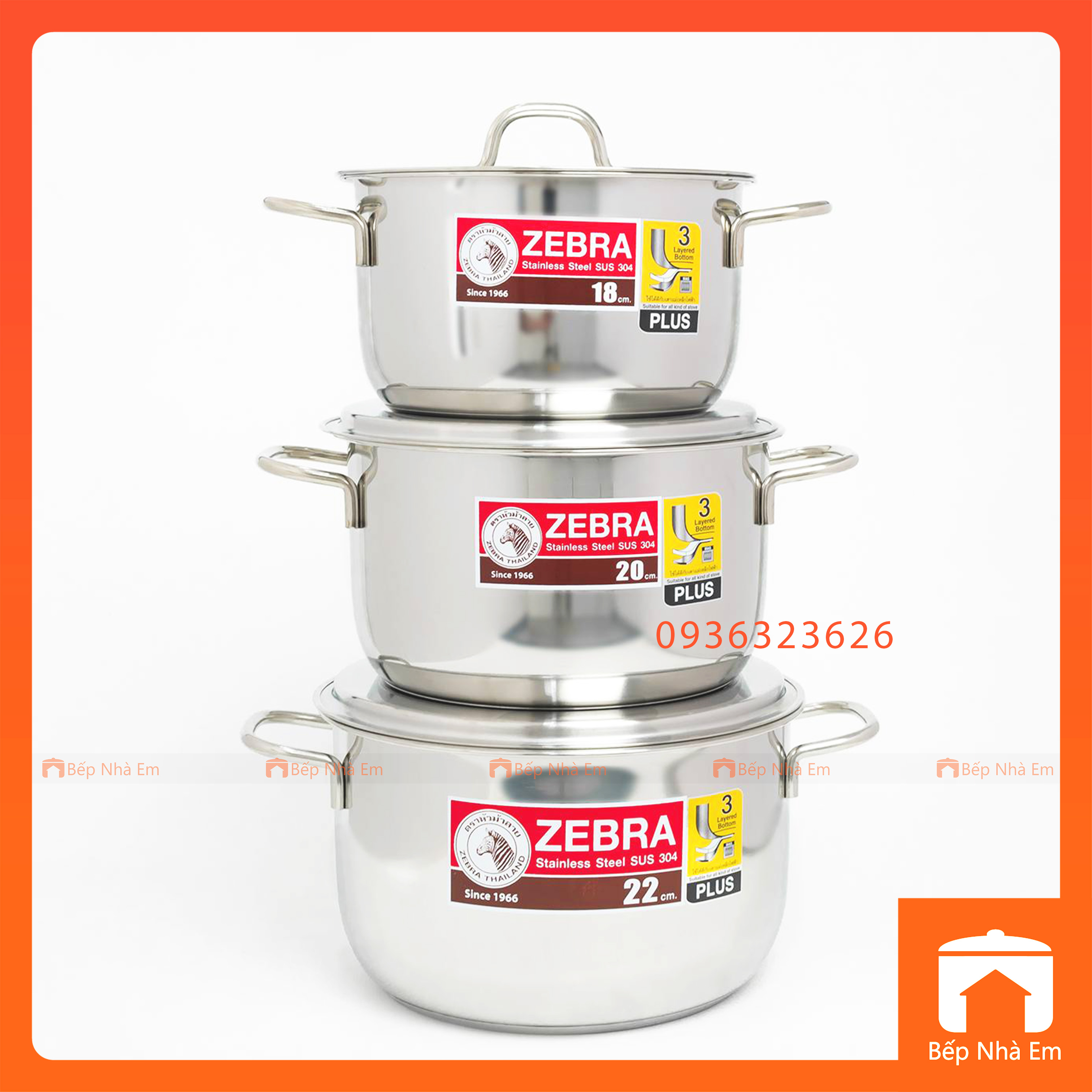 Bộ Nồi ZEBRA Extreme Infinity 6 Món 18-20-22cm Cao Cấp - 180827 - Hàng ...