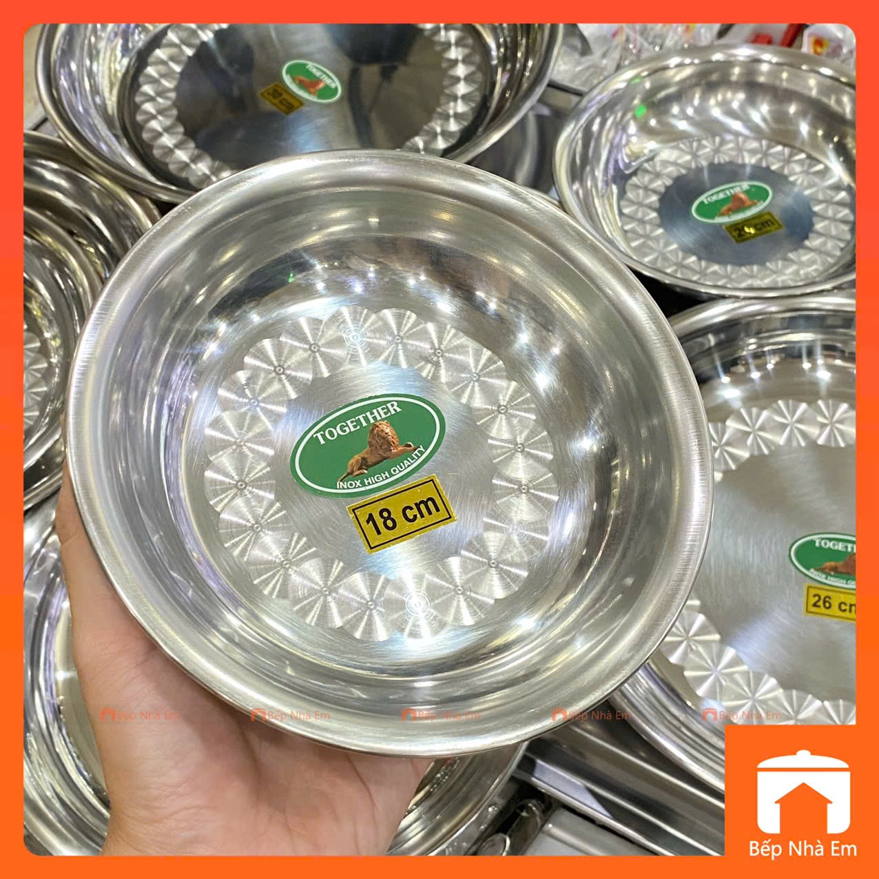 Dĩa Sâu Inox Nhiều Size - Hàng Việt Nam Sản Xuất